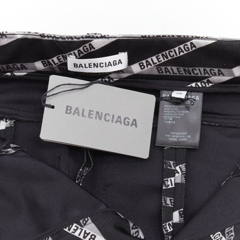 Balenciaga new BALENCIAGA Runway Demna Pantashoe black logo high heel boots pants IT38 EU37 Size US 7 / IT 37 - 12 Thumbnail