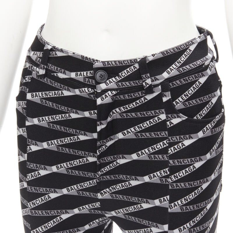 Balenciaga new BALENCIAGA Runway Demna Pantashoe black logo high heel boots pants IT38 EU37 Size US 7 / IT 37 - 7 Thumbnail