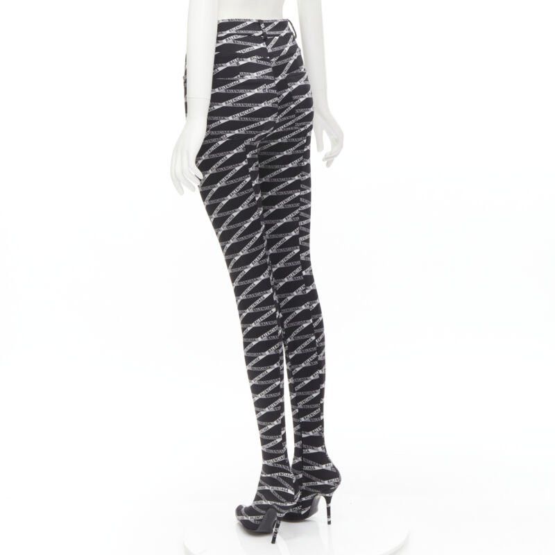 Balenciaga new BALENCIAGA Runway Demna Pantashoe black logo high heel boots pants IT38 EU37 Size US 7 / IT 37 - 6 Thumbnail