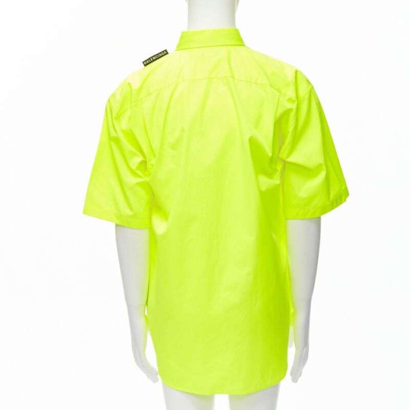 Balenciaga new BALENCIAGA Demna 2020 neon yellow shoulder tab boxy oversized shirt EU38 S Size US S / EU 44-46 / 1 - 5 Thumbnail