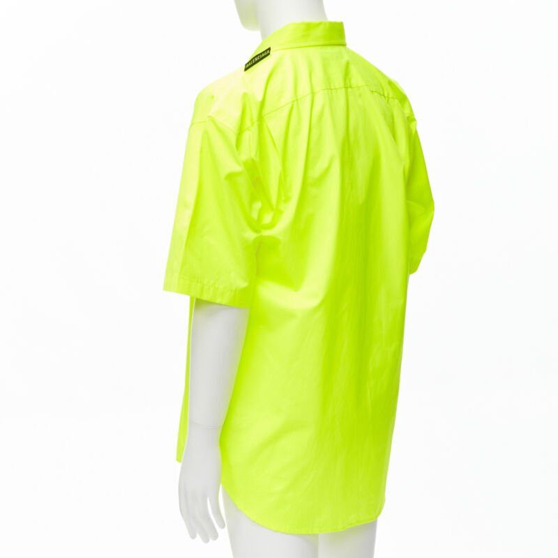 Balenciaga new BALENCIAGA Demna 2020 neon yellow shoulder tab boxy oversized shirt EU38 S Size US S / EU 44-46 / 1 - 6 Thumbnail