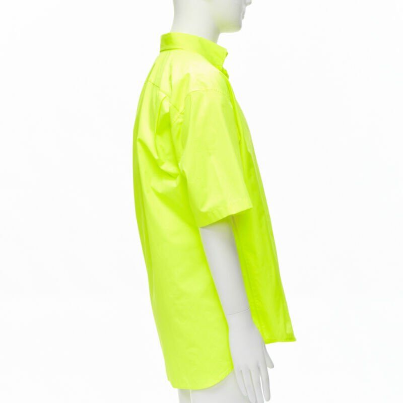 Balenciaga new BALENCIAGA Demna 2020 neon yellow shoulder tab boxy oversized shirt EU38 S Size US S / EU 44-46 / 1 - 4 Thumbnail