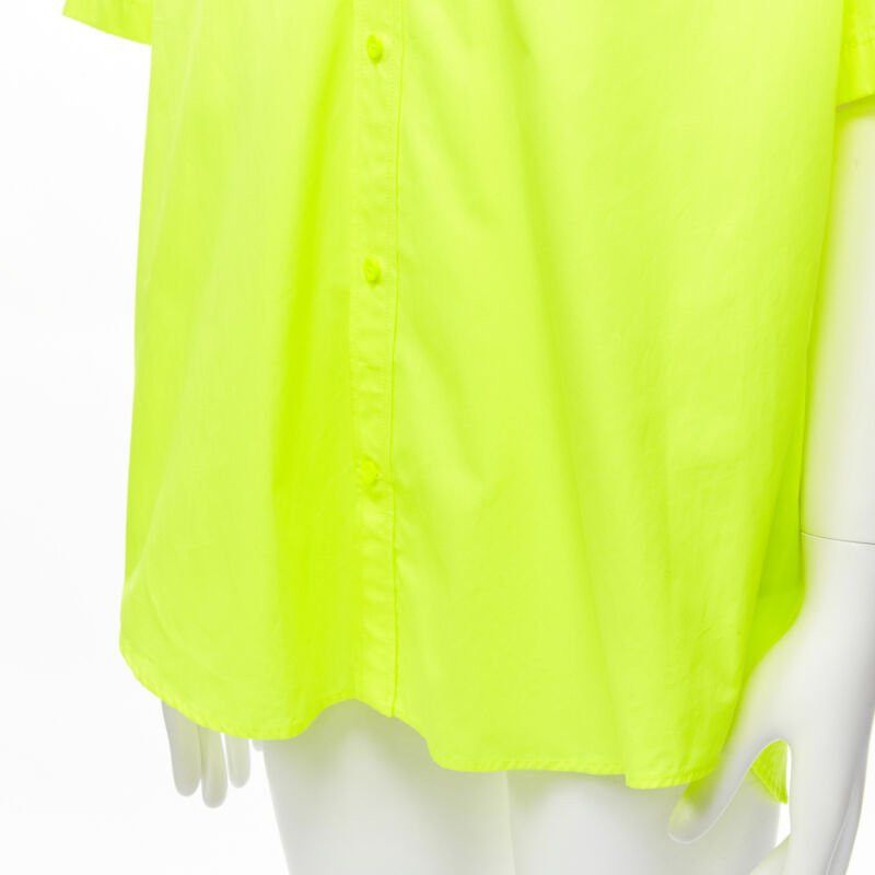 Balenciaga new BALENCIAGA Demna 2020 neon yellow shoulder tab boxy oversized shirt EU38 S Size US S / EU 44-46 / 1 - 7 Thumbnail