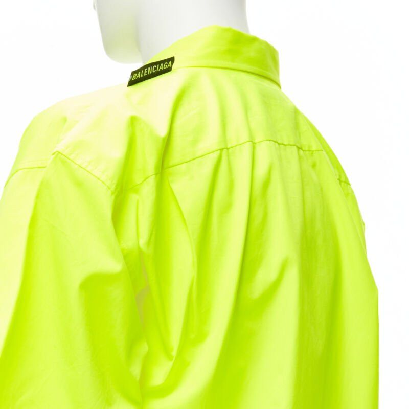Balenciaga new BALENCIAGA Demna 2020 neon yellow shoulder tab boxy oversized shirt EU38 S Size US S / EU 44-46 / 1 - 8 Thumbnail