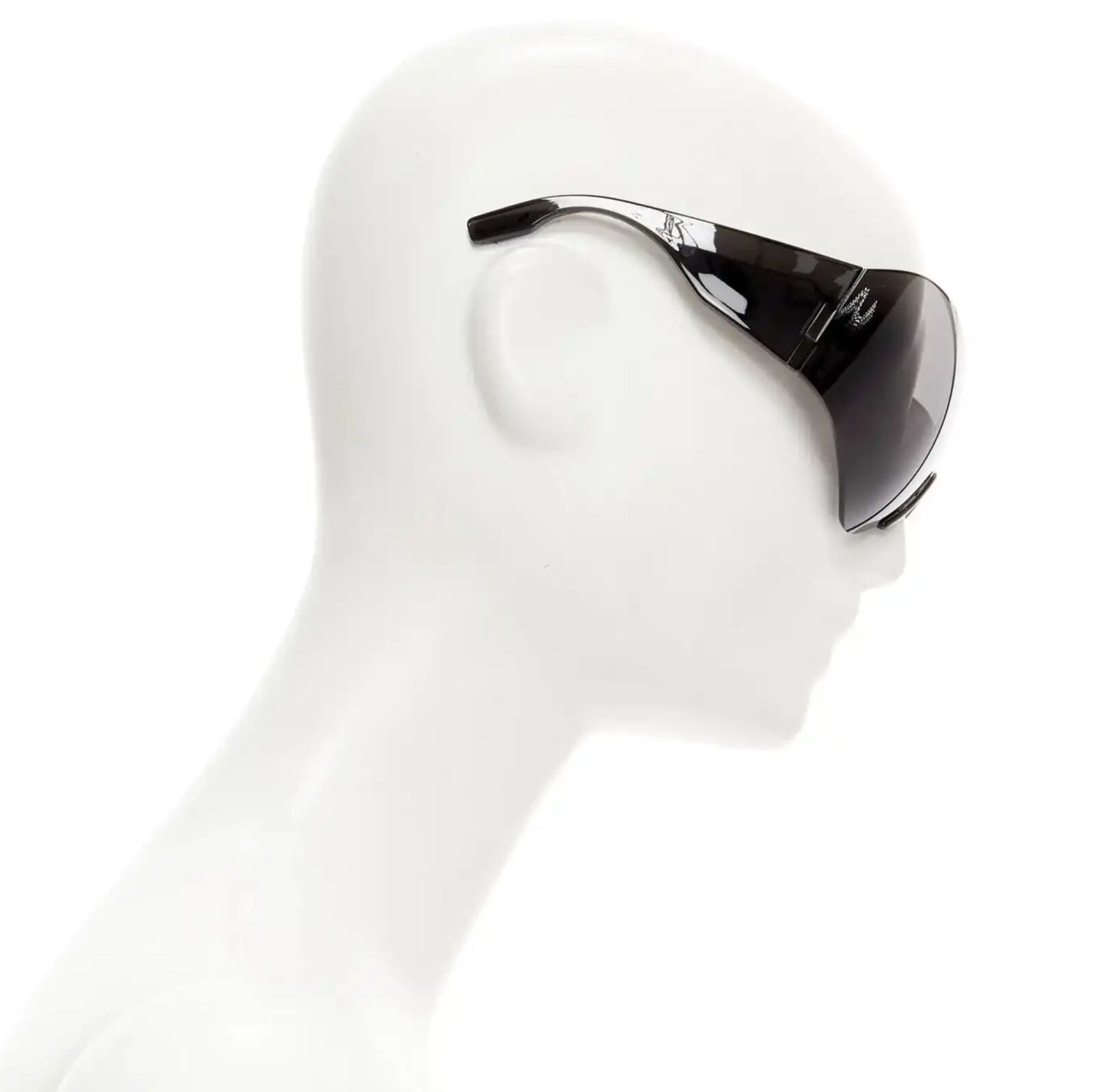 new BALENCIAGA DEMNA Runway Mask Butterfly black shield sunglasses Kardashian