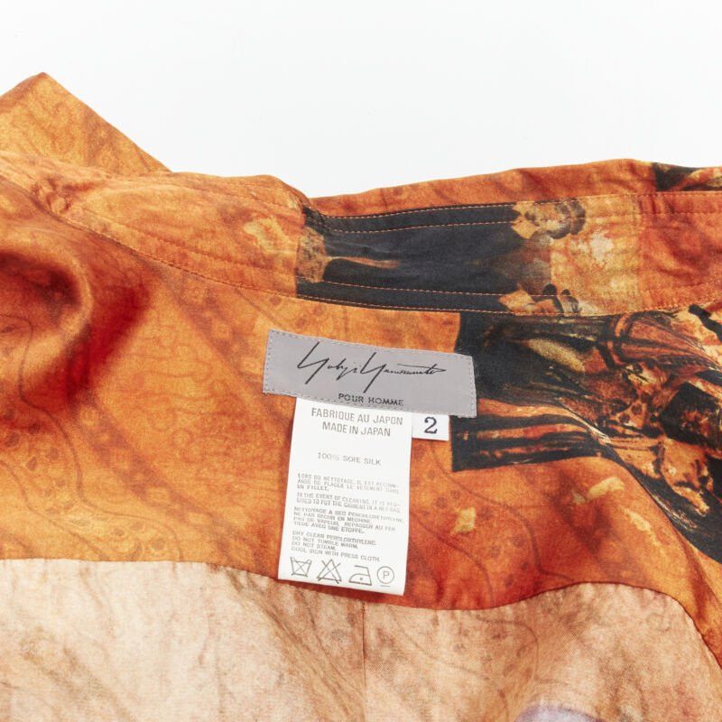 Yohji Yamamoto rare YOHJI YAMAMOTO 2004 100% silk Taisho Japanese portrait orange shirt JP2 M Size US M / EU 48-50 / 2 - 9 Thumbnail