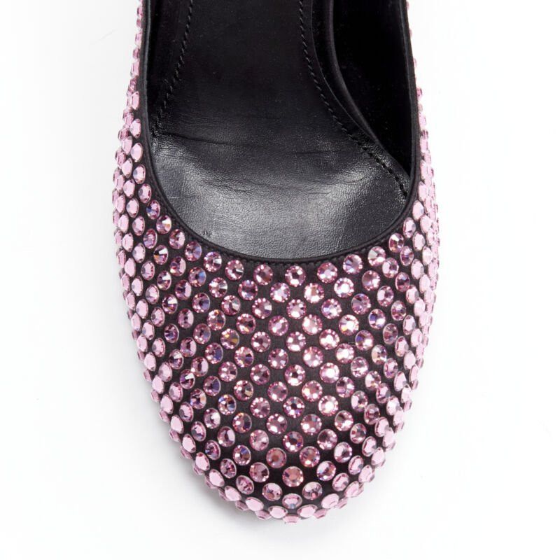 Prada new PRADA Runway Rosa pink rhinestone crystal embellished pump EU37 Size US 7 / IT 37 - 6 Thumbnail