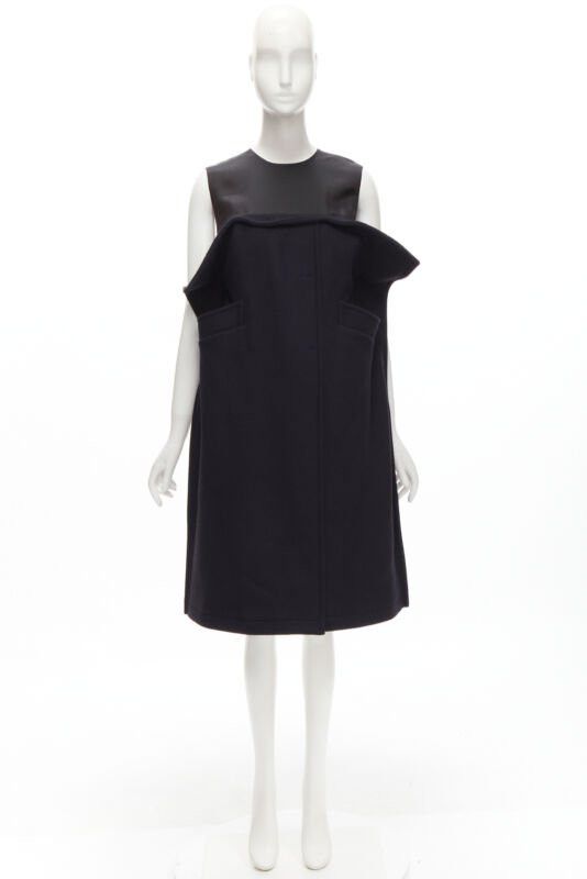 Maison Margiela new MAISON MARGIELA JOHN GALLIANO 2019 deconstructed navy wool 2D dress IT40 S Size S / US 4 / IT 40 - 10 Thumbnail