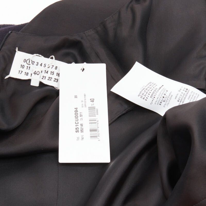 Maison Margiela new MAISON MARGIELA JOHN GALLIANO 2019 deconstructed navy wool 2D dress IT40 S Size S / US 4 / IT 40 - 9 Thumbnail
