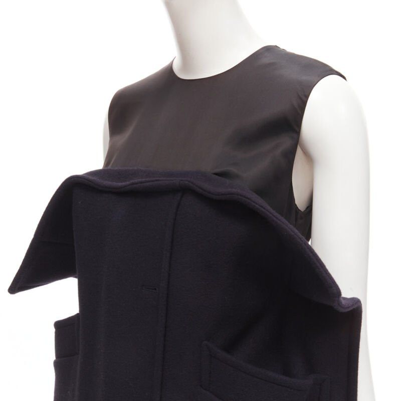 Maison Margiela new MAISON MARGIELA JOHN GALLIANO 2019 deconstructed navy wool 2D dress IT40 S Size S / US 4 / IT 40 - 2 Thumbnail