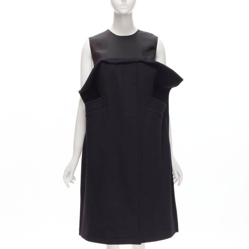 Maison Margiela new MAISON MARGIELA JOHN GALLIANO 2019 deconstructed navy wool 2D dress IT40 S Size S / US 4 / IT 40 - 3 Thumbnail