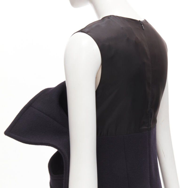 Maison Margiela new MAISON MARGIELA JOHN GALLIANO 2019 deconstructed navy wool 2D dress IT40 S Size S / US 4 / IT 40 - 8 Thumbnail