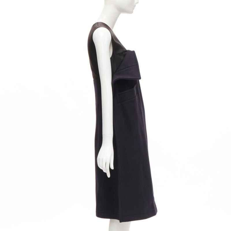 Maison Margiela new MAISON MARGIELA JOHN GALLIANO 2019 deconstructed navy wool 2D dress IT40 S Size S / US 4 / IT 40 - 4 Thumbnail
