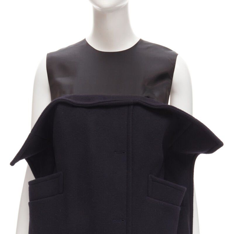 Maison Margiela new MAISON MARGIELA JOHN GALLIANO 2019 deconstructed navy wool 2D dress IT40 S Size S / US 4 / IT 40 - 7 Thumbnail