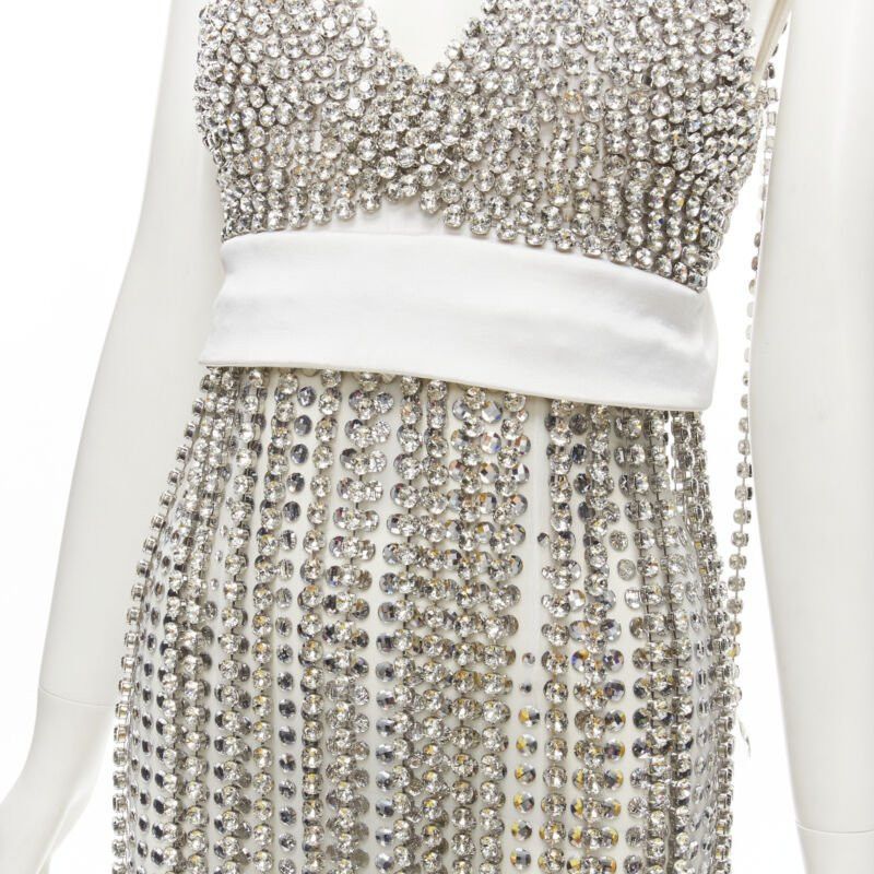 Burberry new BURBERRY RICCARDO TISCI Runway rhinestone crystal flapper dress UK6 S Size M / US 6-8 / IT 42-44 - 8 Thumbnail