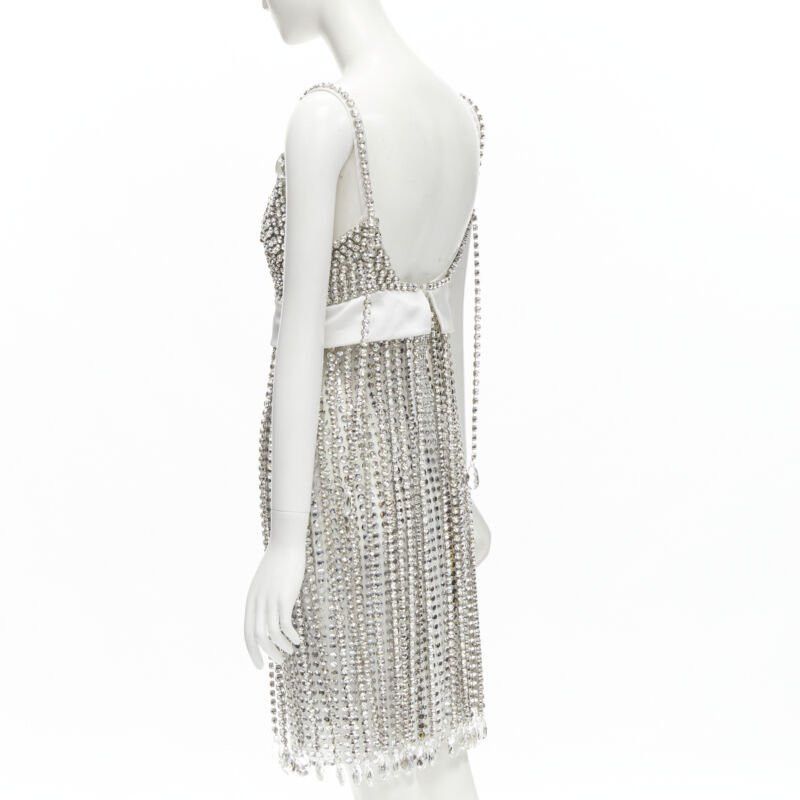 Burberry new BURBERRY RICCARDO TISCI Runway rhinestone crystal flapper dress UK6 S Size M / US 6-8 / IT 42-44 - 6 Thumbnail