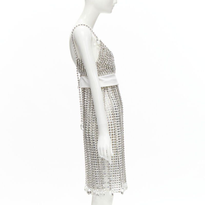 Burberry new BURBERRY RICCARDO TISCI Runway rhinestone crystal flapper dress UK6 S Size M / US 6-8 / IT 42-44 - 4 Thumbnail