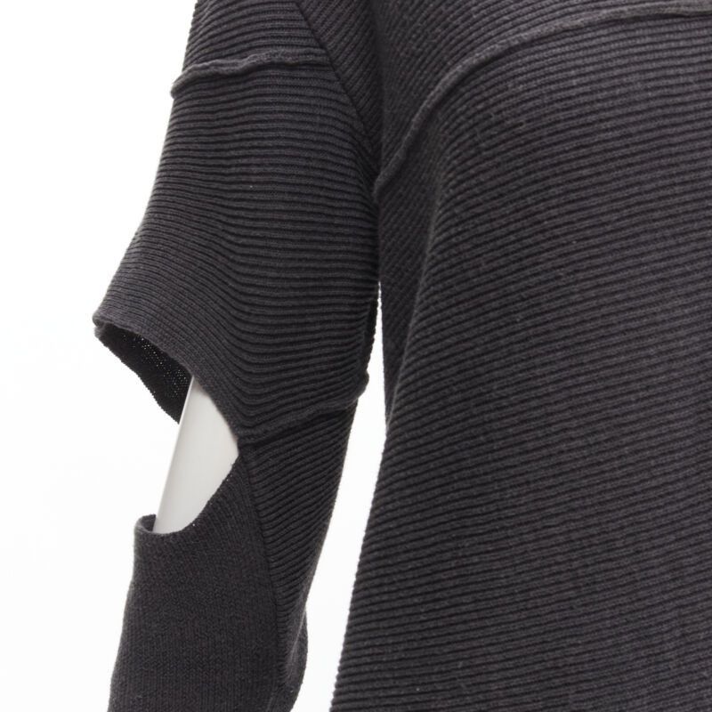Issey Miyake rare ISSEY MIYAKE 1980's Vintage grey deconstructed bias cutout sweater dress M Size M / US 6-8 / IT 42-44 - 7 Thumbnail