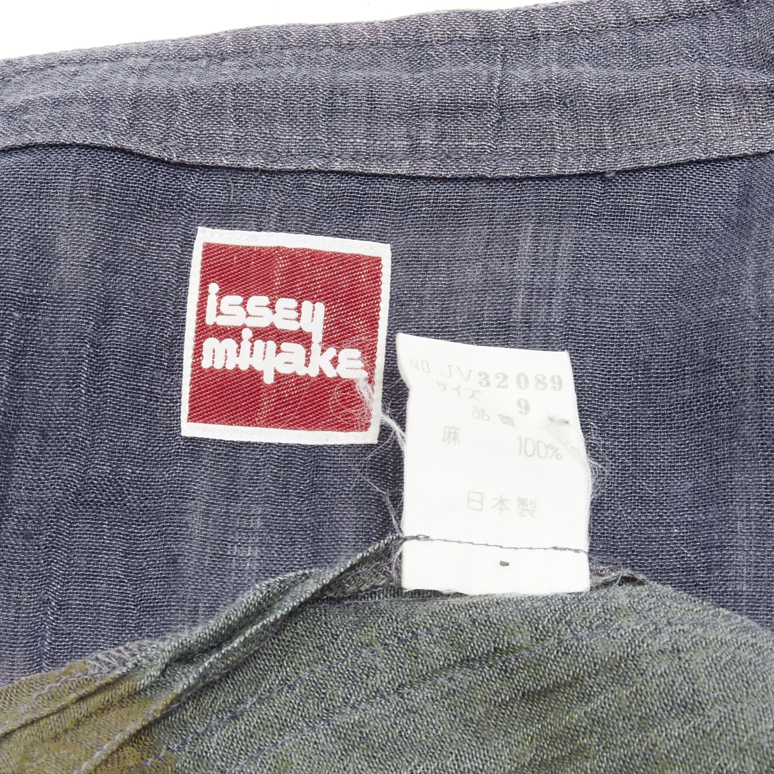 Issey Miyake ISSEY MIYAKE Vintage 1970's 100% linen blue green check patchwork vest JP9 S Size M / US 6-8 / IT 42-44 - 9 Thumbnail