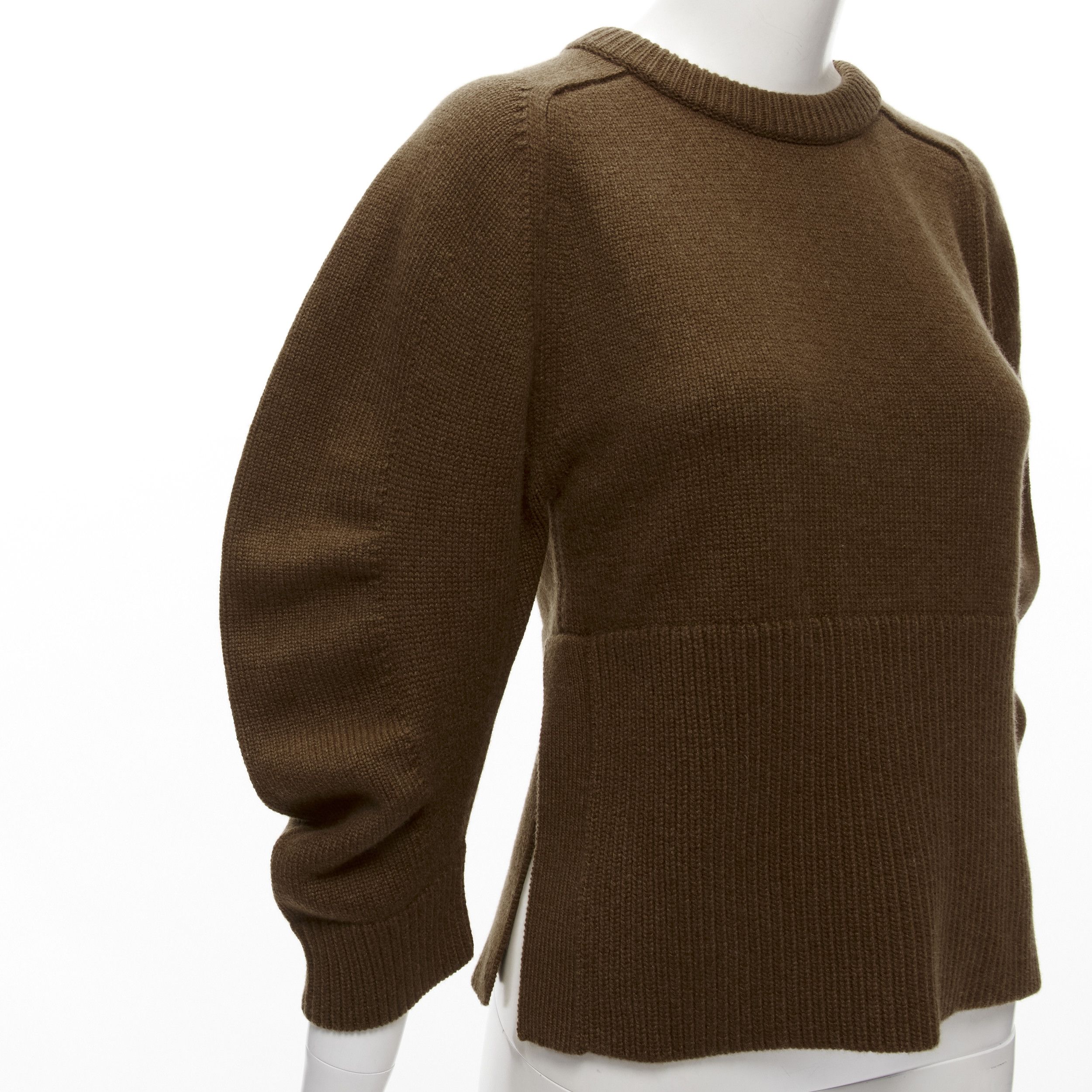 Chloe CHLOE 100% cashmere brow round puff sleeve cropped sweater S Size M / US 6-8 / IT 42-44 - 2 Thumbnail