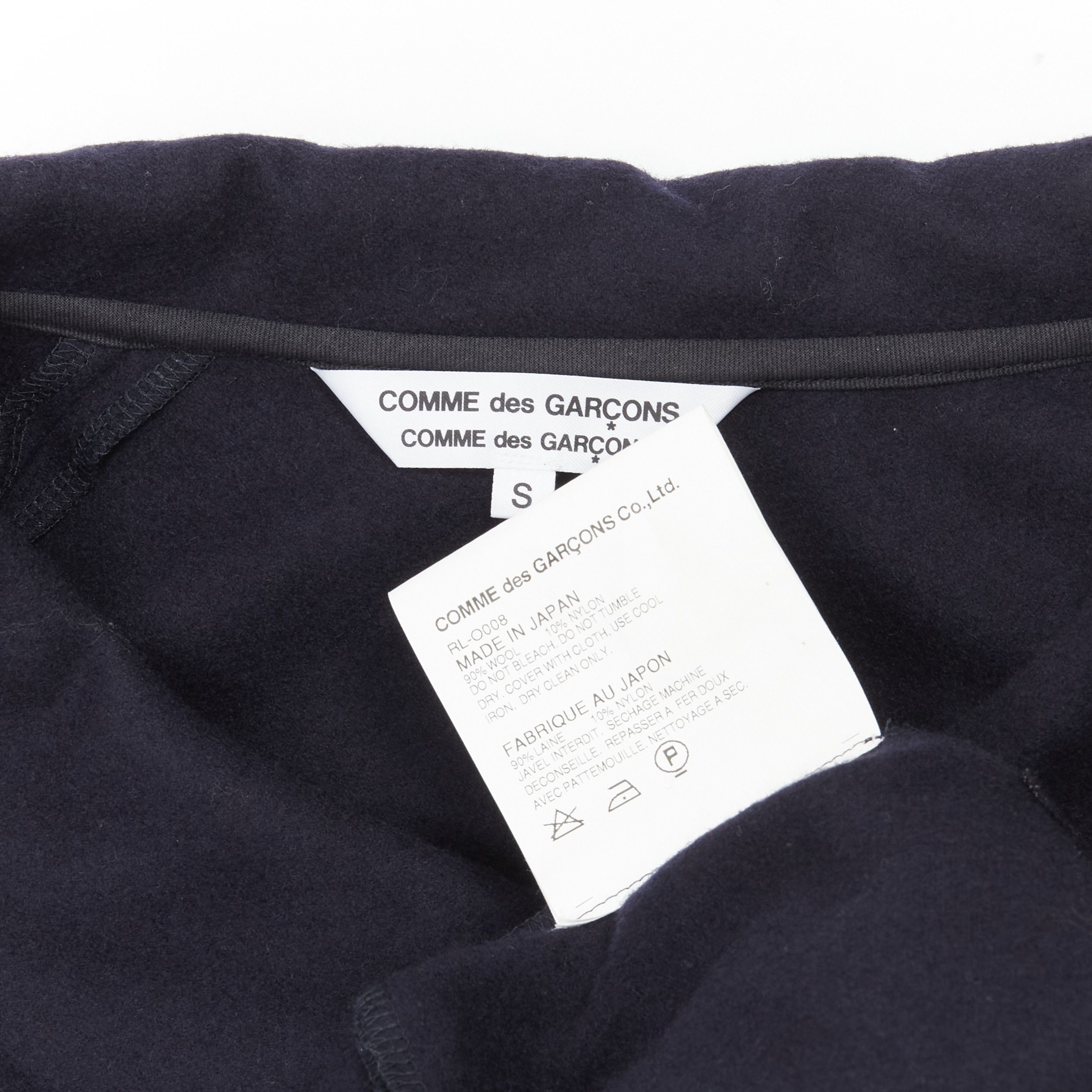Comme des Garcons COMME DES GARCONS 2013 navy wool peterpan collar asymmetric boxy short dress S Size M / US 6-8 / IT 42-44 - 9 Thumbnail