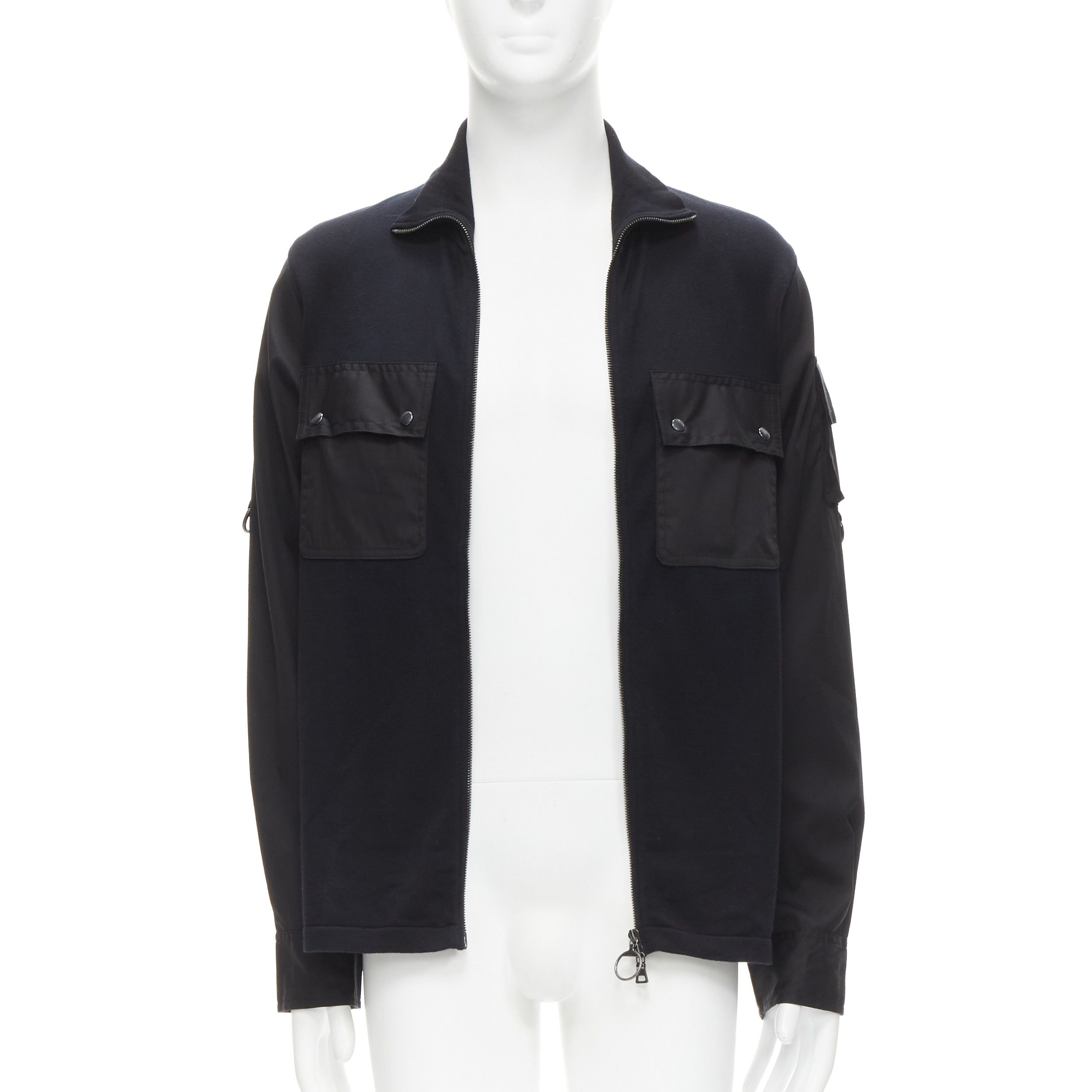 Prada PRADA LINEA ROSSA black cotton utility pocket zip up jacket IT50 L Size US L / EU 52-54 / 3 - 7 Thumbnail