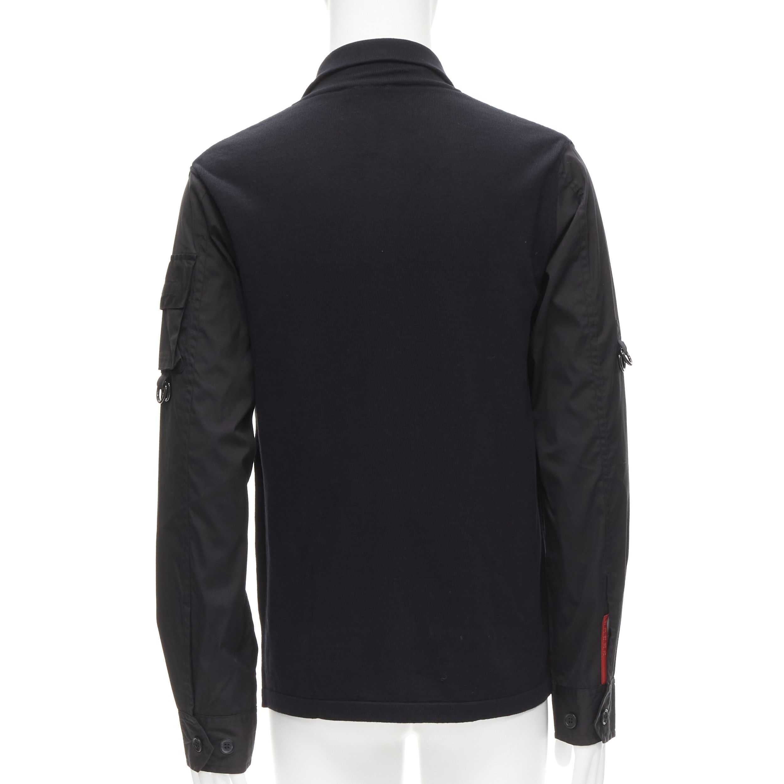 Prada PRADA LINEA ROSSA black cotton utility pocket zip up jacket IT50 L Size US L / EU 52-54 / 3 - 5 Thumbnail