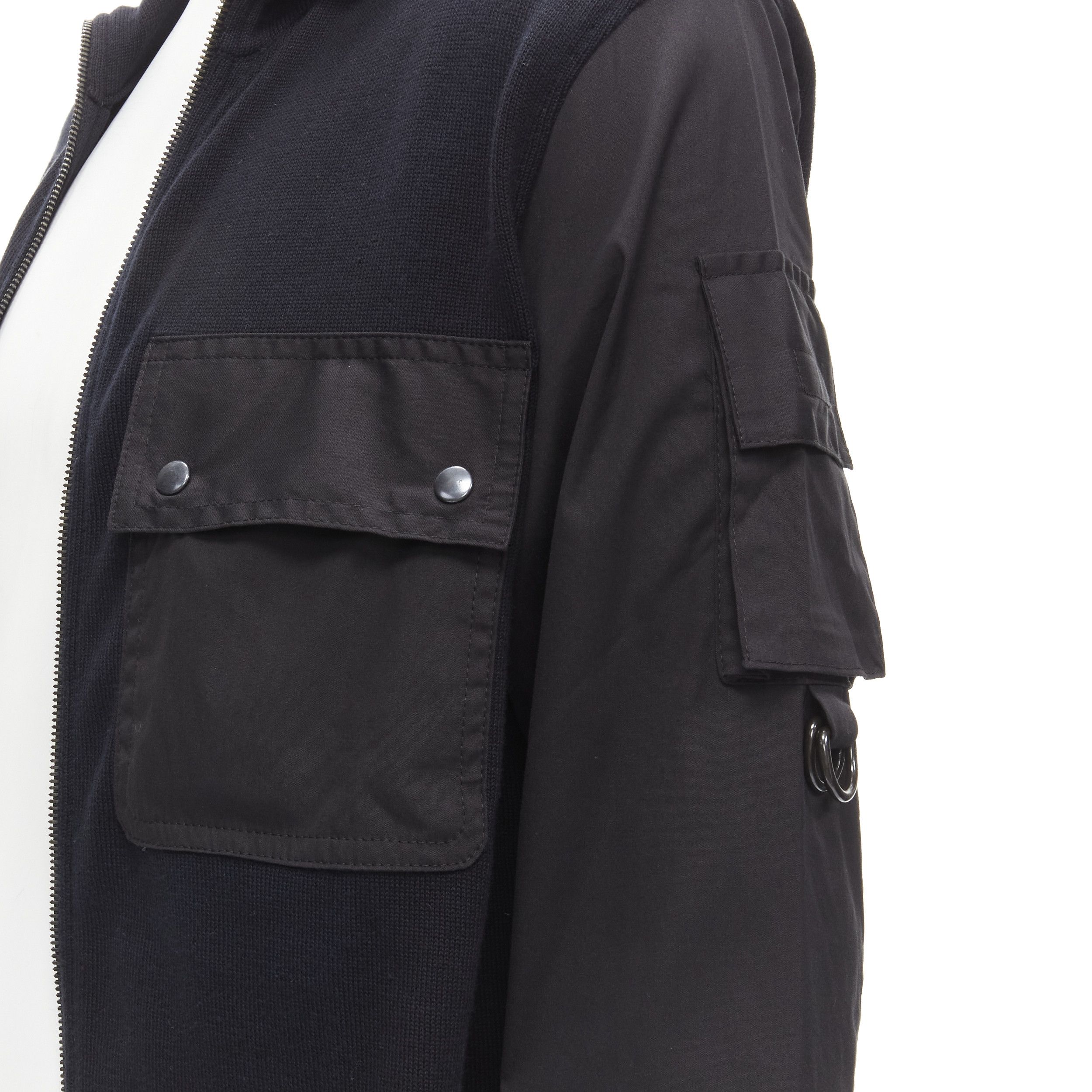 Prada PRADA LINEA ROSSA black cotton utility pocket zip up jacket IT50 L Size US L / EU 52-54 / 3 - 2 Thumbnail