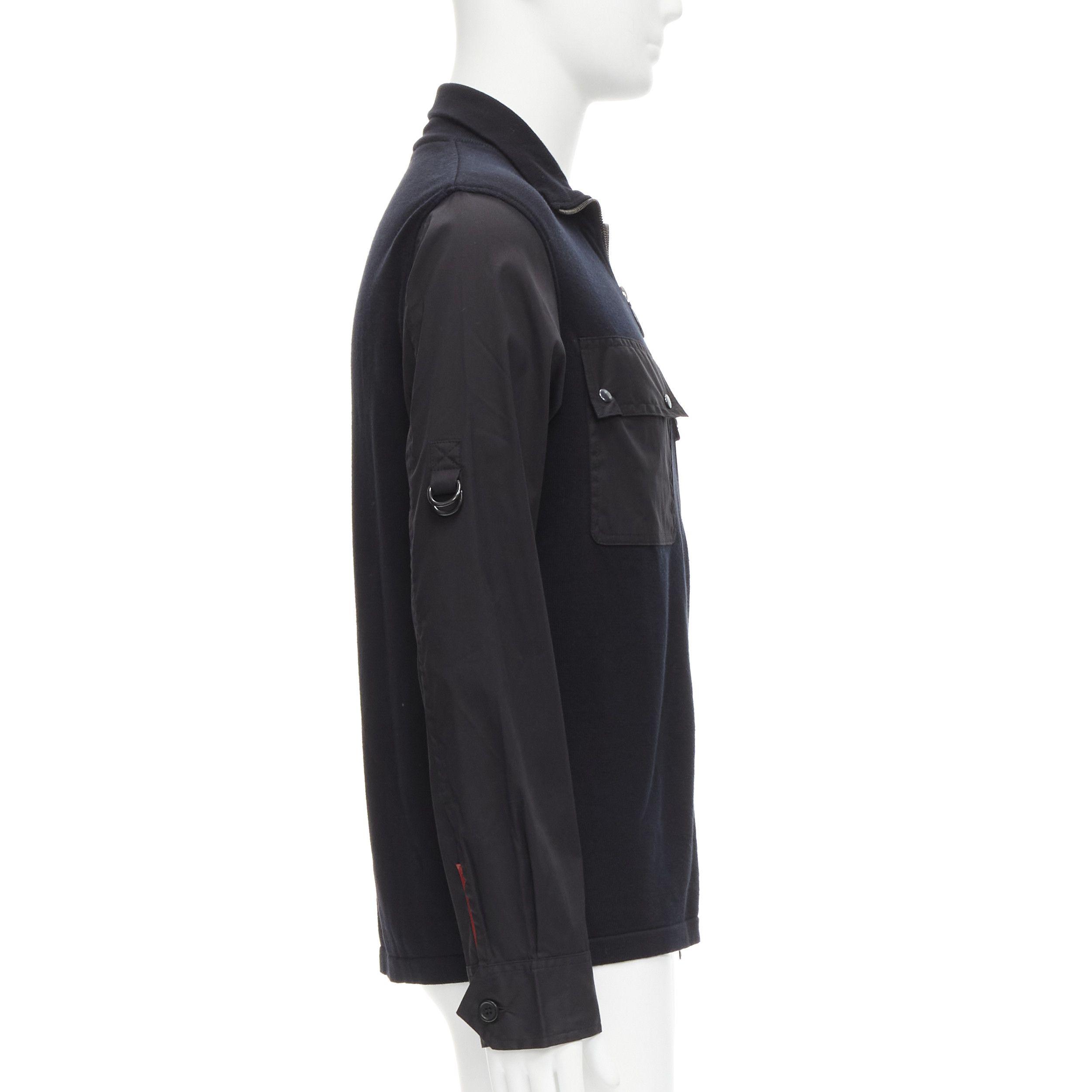 Prada PRADA LINEA ROSSA black cotton utility pocket zip up jacket IT50 L Size US L / EU 52-54 / 3 - 4 Thumbnail