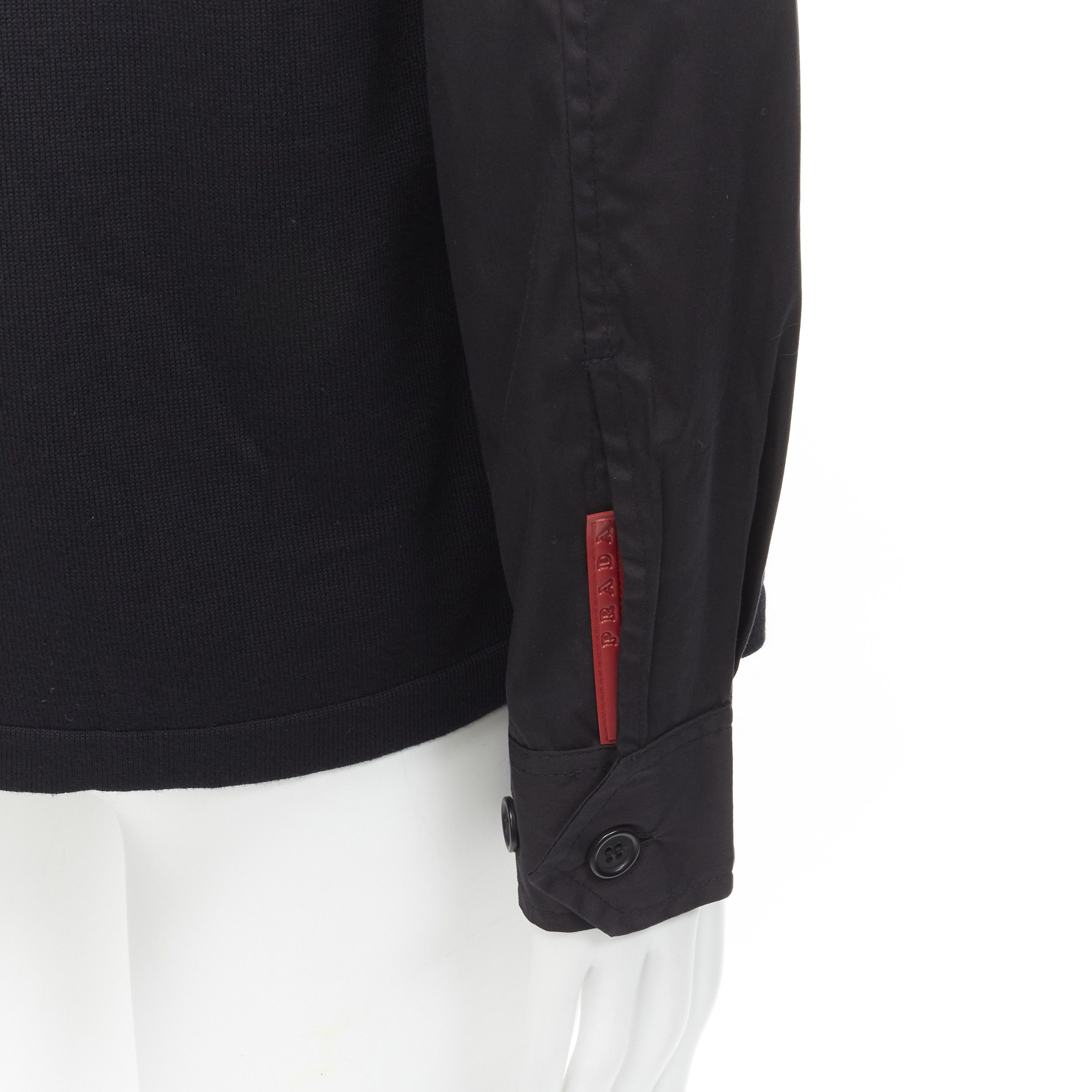 Prada PRADA LINEA ROSSA black cotton utility pocket zip up jacket IT50 L Size US L / EU 52-54 / 3 - 8 Thumbnail