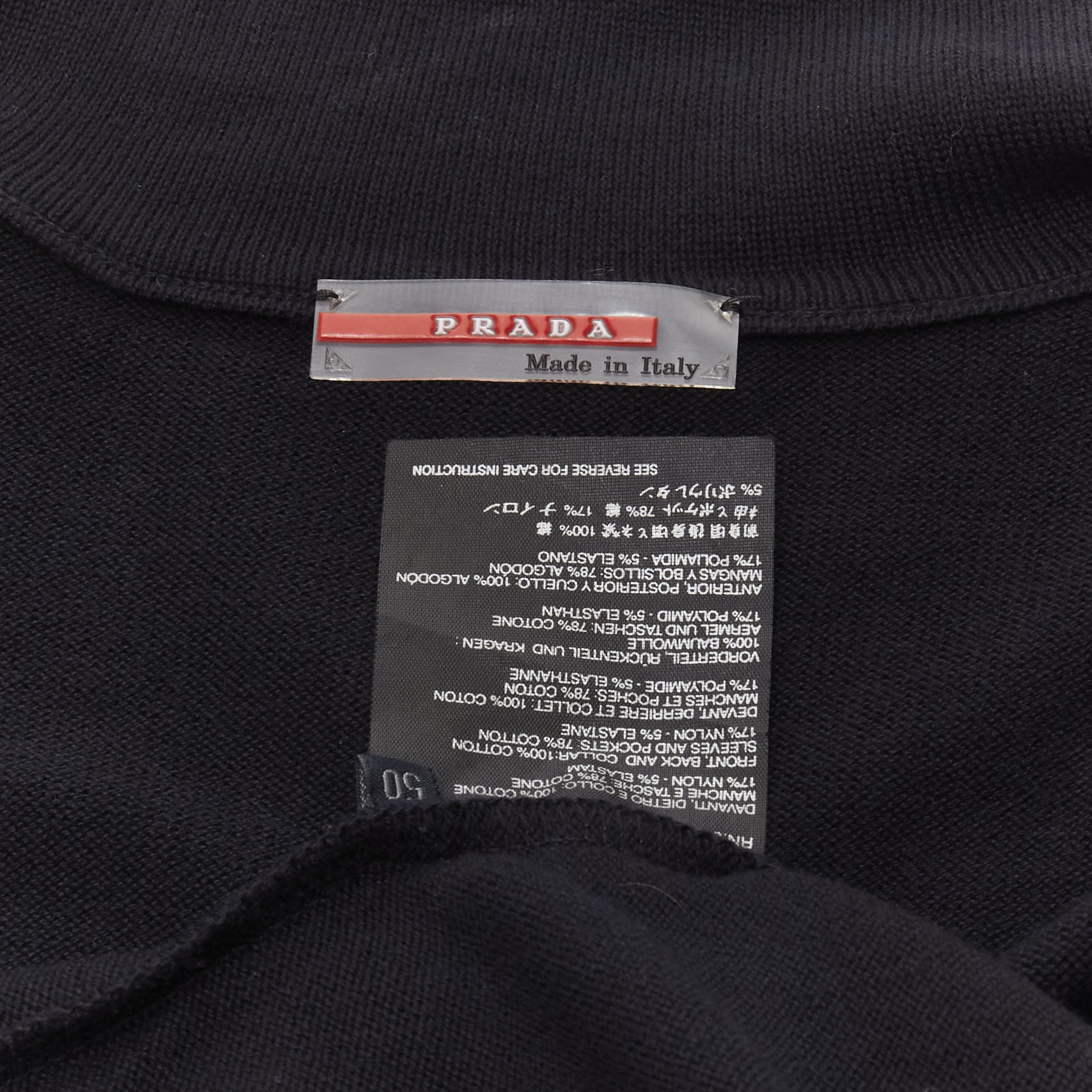 Prada PRADA LINEA ROSSA black cotton utility pocket zip up jacket IT50 L Size US L / EU 52-54 / 3 - 10 Thumbnail