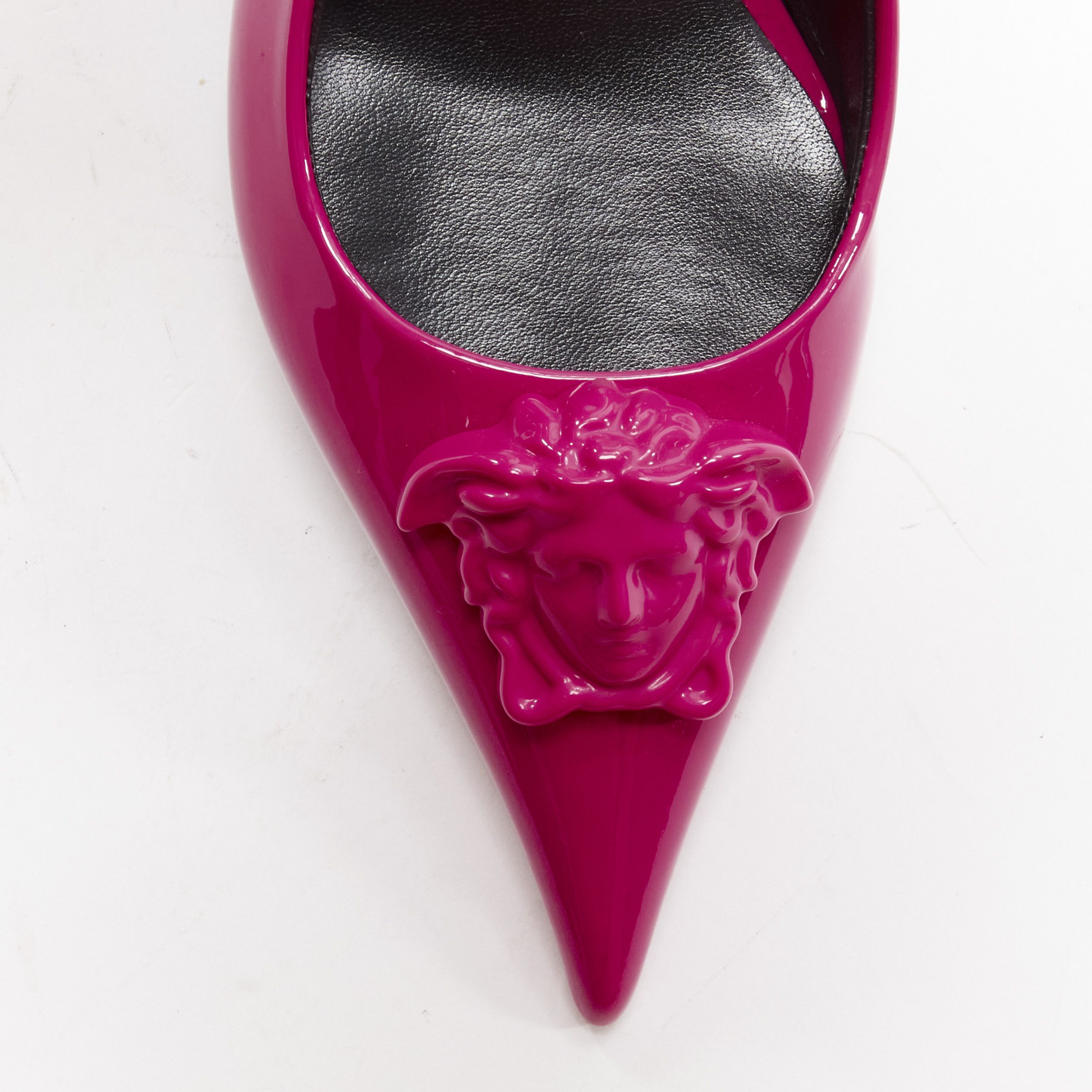 Versace VERSACE Palazzo Medusa fuscia pink sling kitteh heel pointed toe pump EU36 Size US 6 / IT 36 - 7 Thumbnail