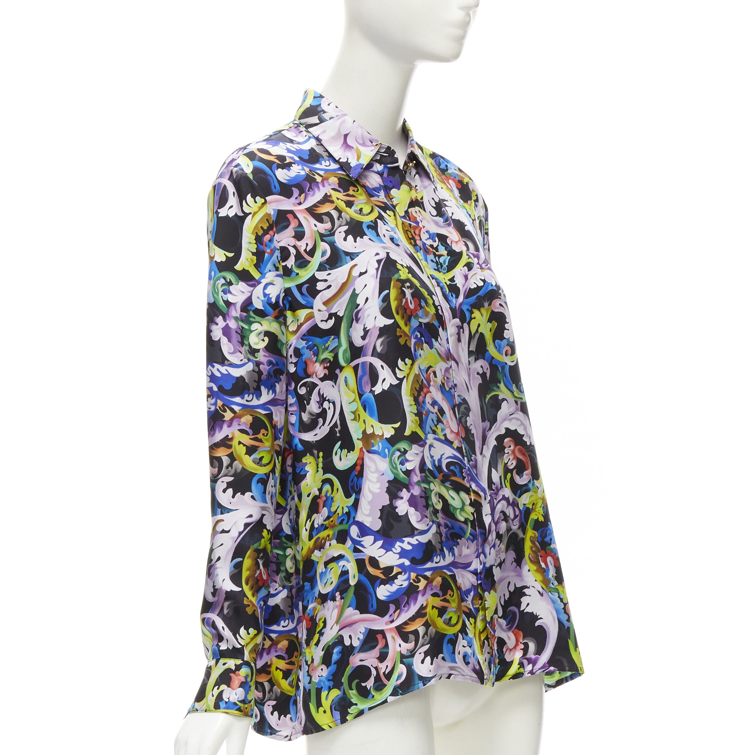Versace new VERSACE 2021 Runway Baroccoflage 100% silk gold Medusa shirt IT42 M Size M / US 6-8 / IT 42-44 - 2 Thumbnail