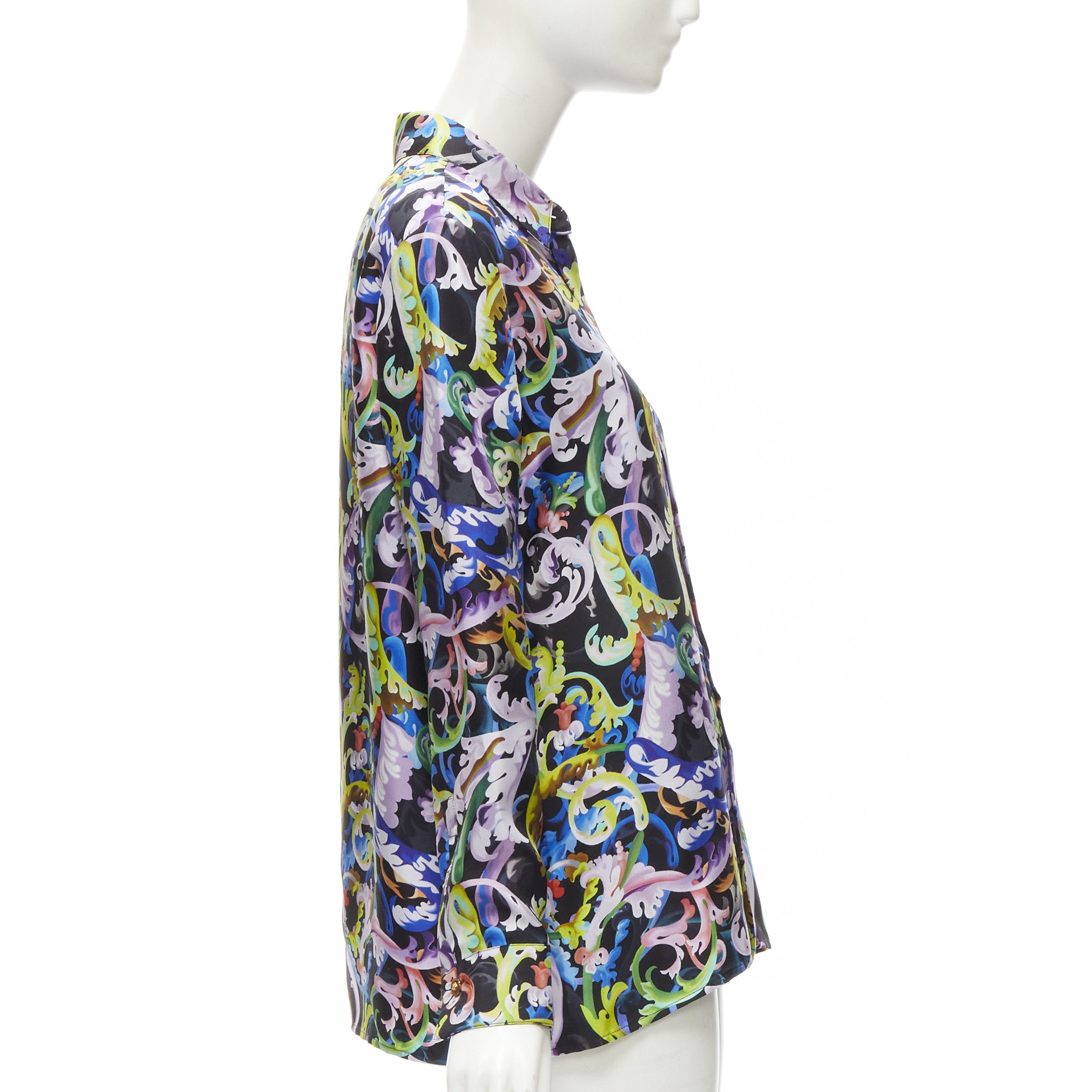 Versace new VERSACE 2021 Runway Baroccoflage 100% silk gold Medusa shirt IT42 M Size M / US 6-8 / IT 42-44 - 3 Thumbnail