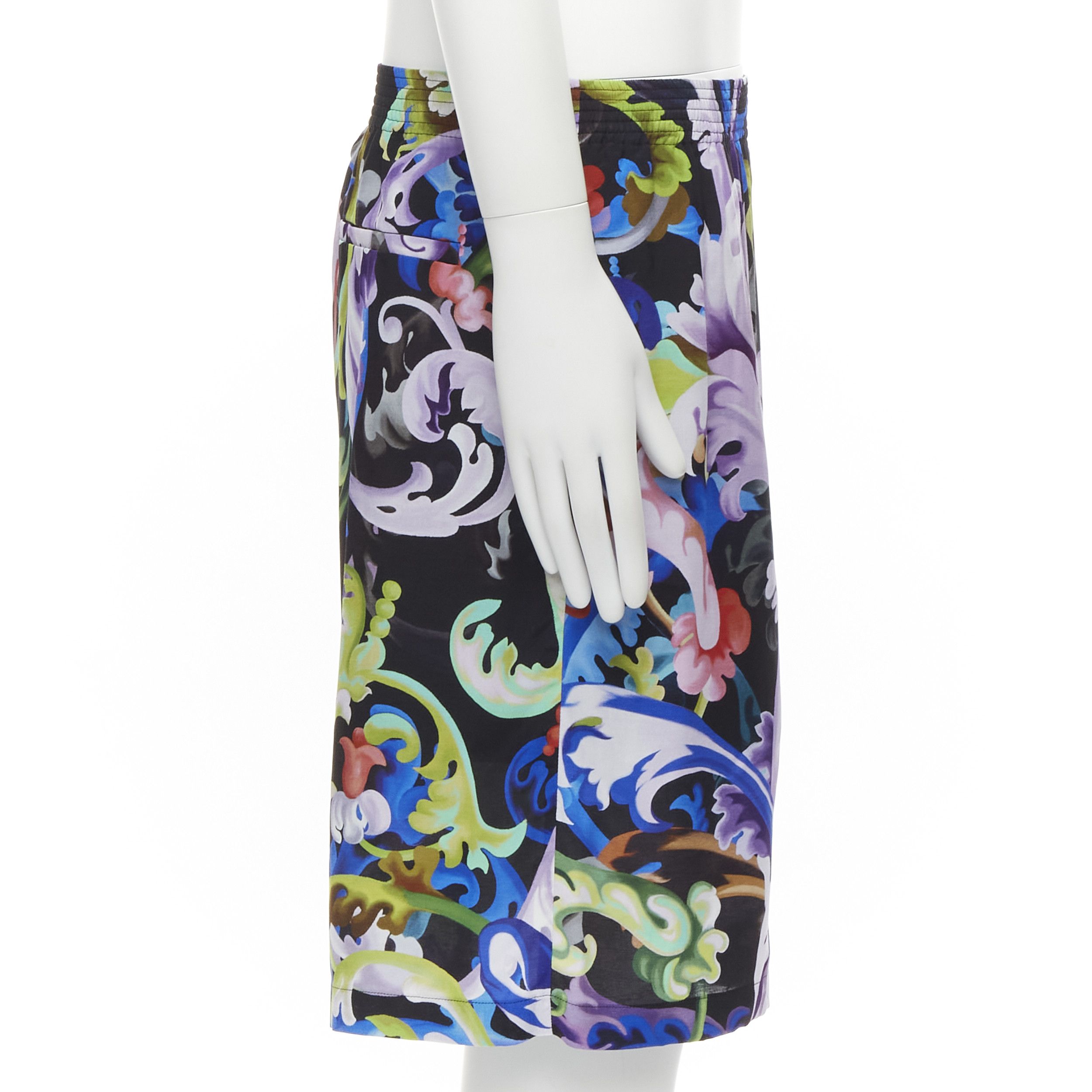 Versace new VERSACE 2021 Runway Baroccoflage colorful baroque wide shorts IT46 S Size US 29 - 4 Thumbnail