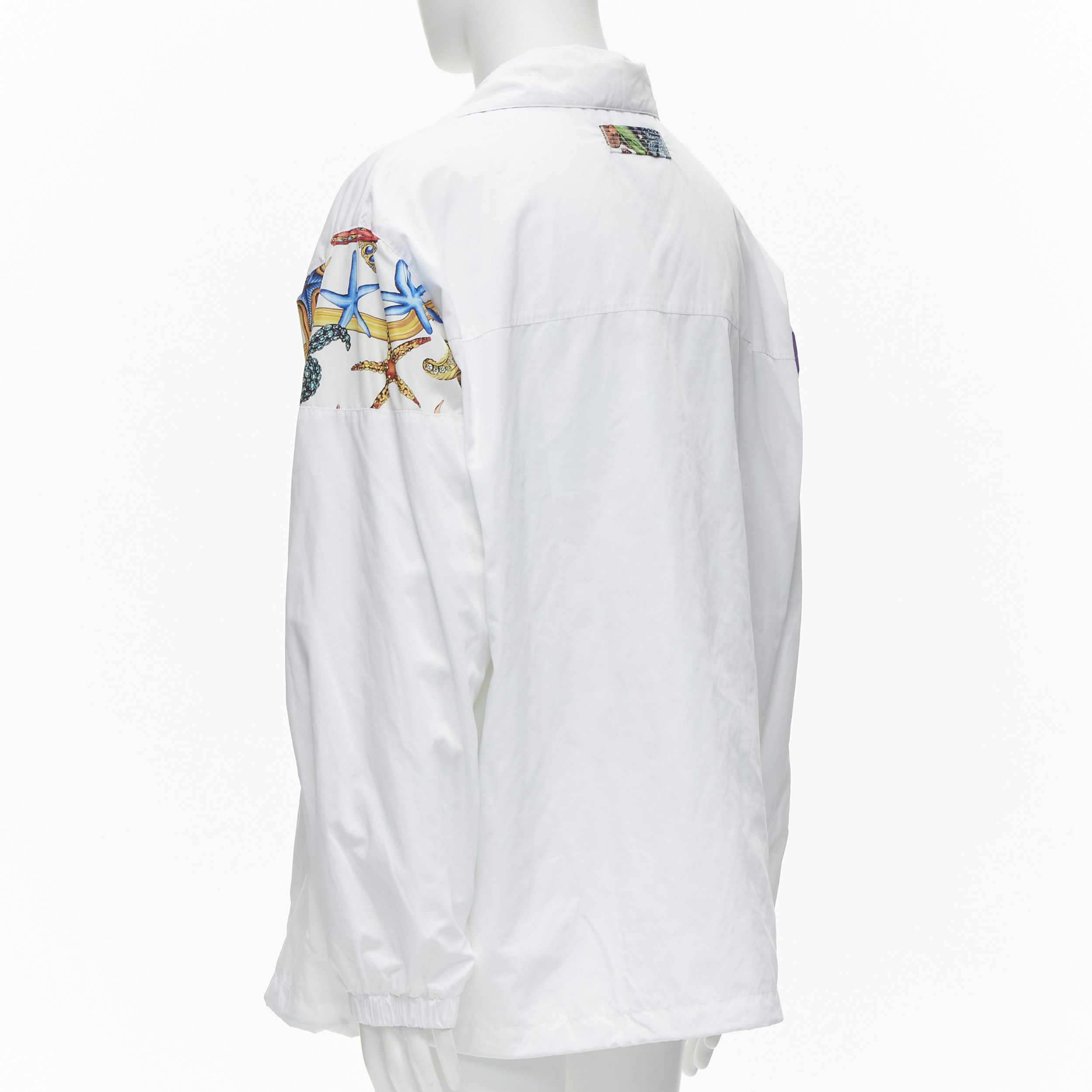 Versace new VERSACE 2021 Tresor De La Mer Runway white starfish track jacket IT52 XL Size US XL / EU 56 / 4 - 6 Thumbnail