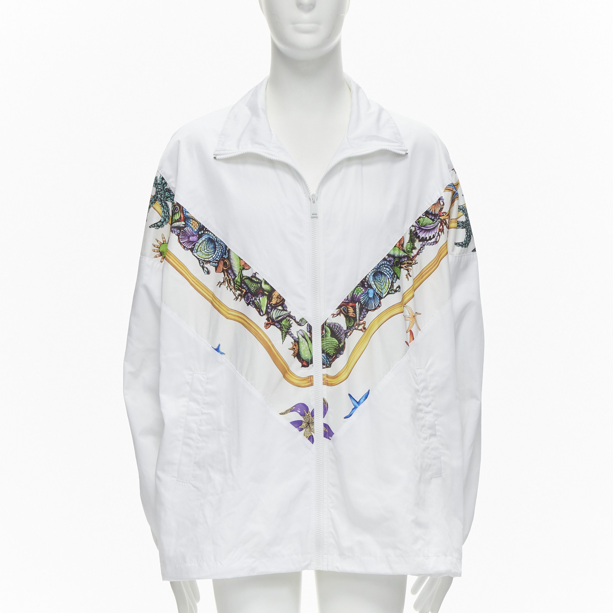 Versace new VERSACE 2021 Tresor De La Mer Runway white starfish track jacket IT52 XL Size US XL / EU 56 / 4 - 3 Thumbnail