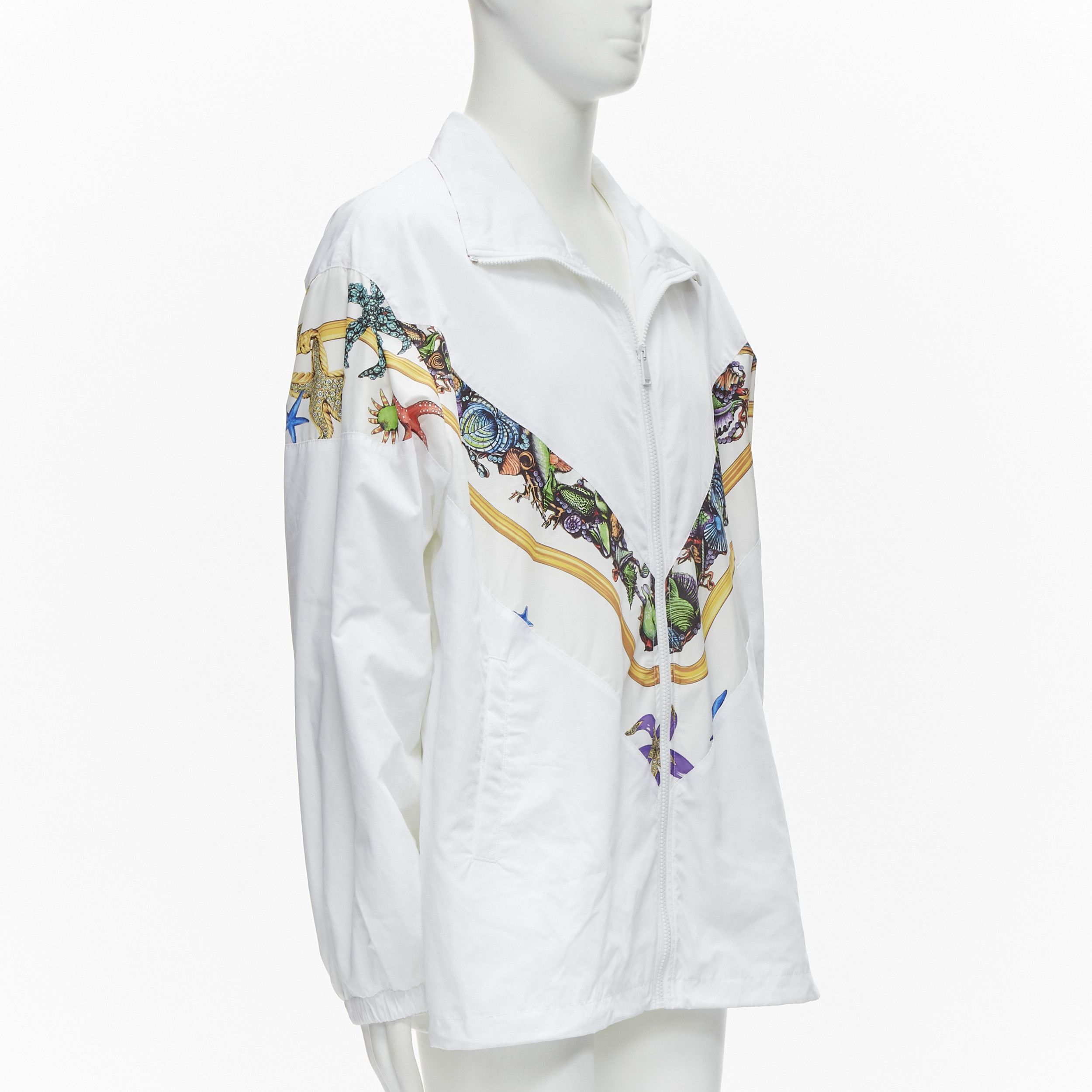Versace new VERSACE 2021 Tresor De La Mer Runway white starfish track jacket IT52 XL Size US XL / EU 56 / 4 - 2 Thumbnail