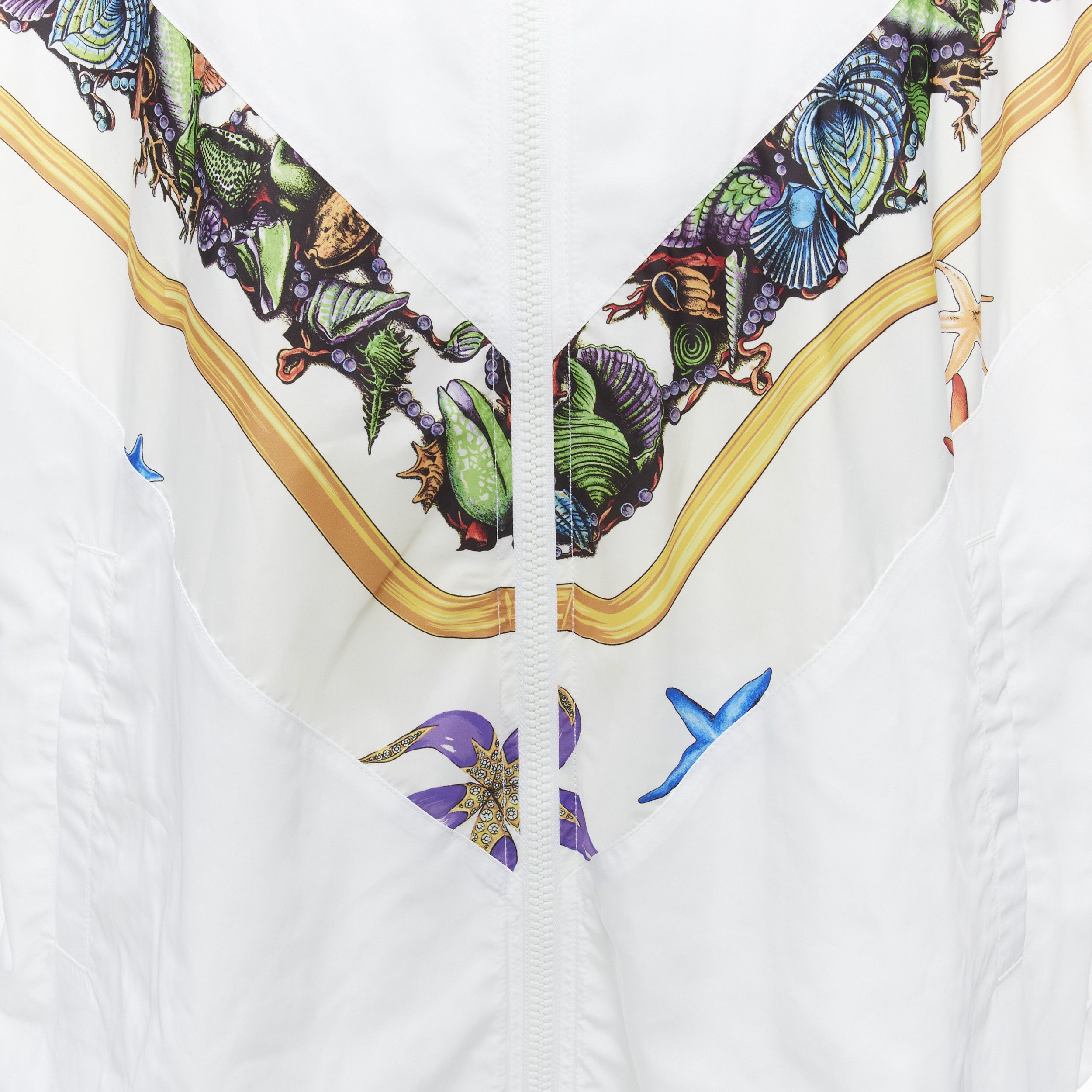 Versace new VERSACE 2021 Tresor De La Mer Runway white starfish track jacket IT52 XL Size US XL / EU 56 / 4 - 8 Thumbnail