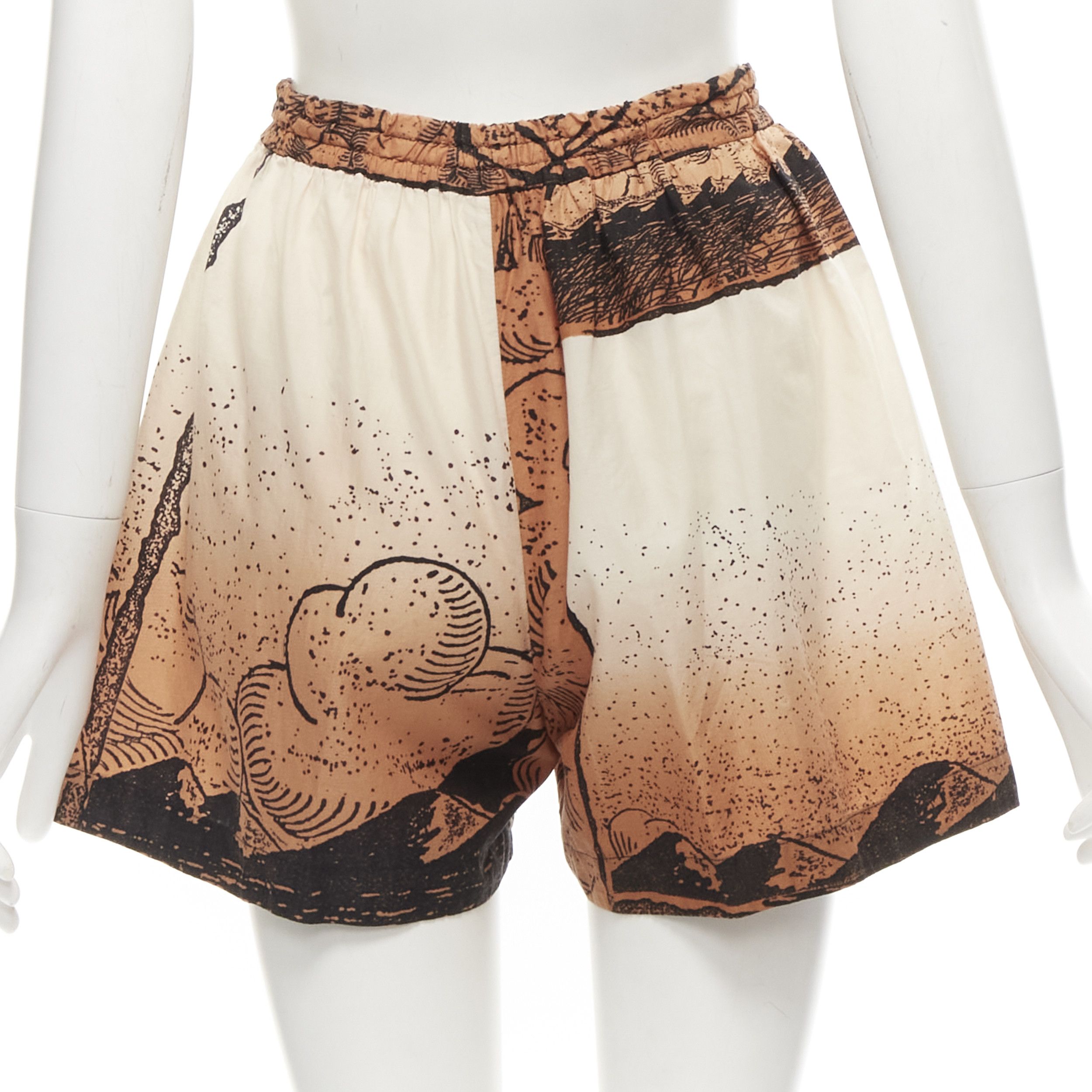 Issey Miyake ISSEY MIYAKE 1980's Vintage Japanese woodblock ombre sea print shirt shorts M Size M / US 6-8 / IT 42-44 - 13 Thumbnail