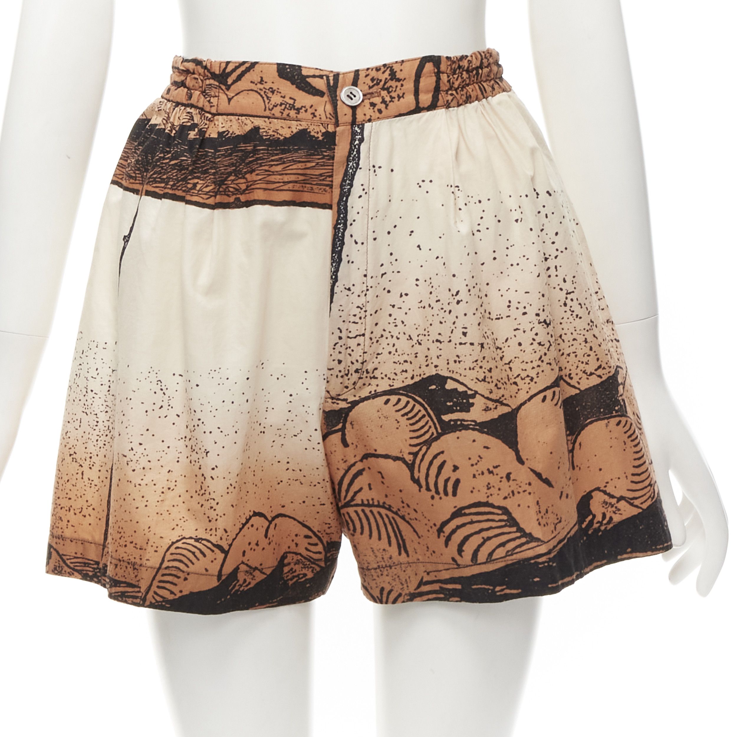 Issey Miyake ISSEY MIYAKE 1980's Vintage Japanese woodblock ombre sea print shirt shorts M Size M / US 6-8 / IT 42-44 - 12 Thumbnail