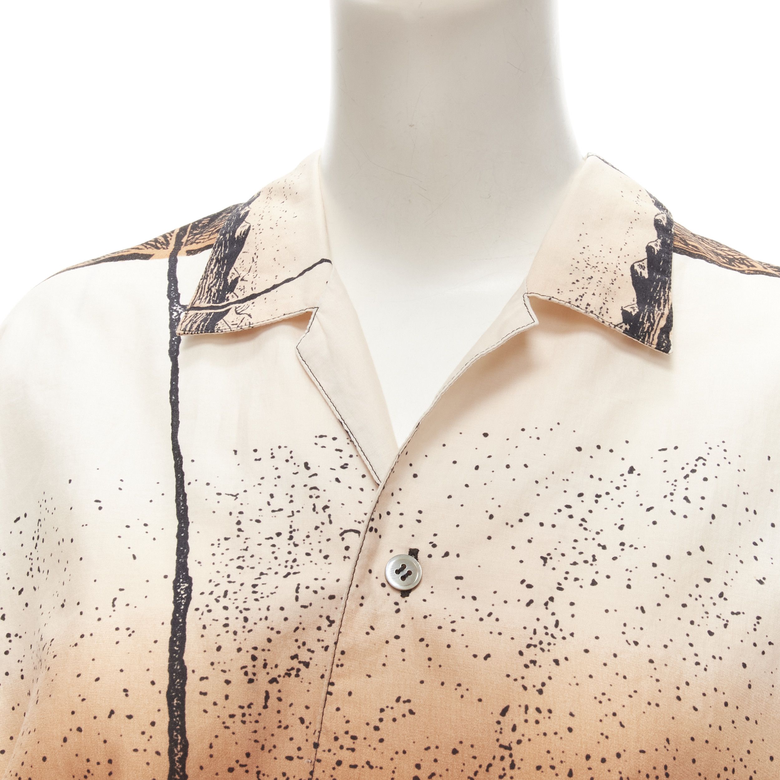 Issey Miyake ISSEY MIYAKE 1980's Vintage Japanese woodblock ombre sea print shirt shorts M Size M / US 6-8 / IT 42-44 - 7 Thumbnail