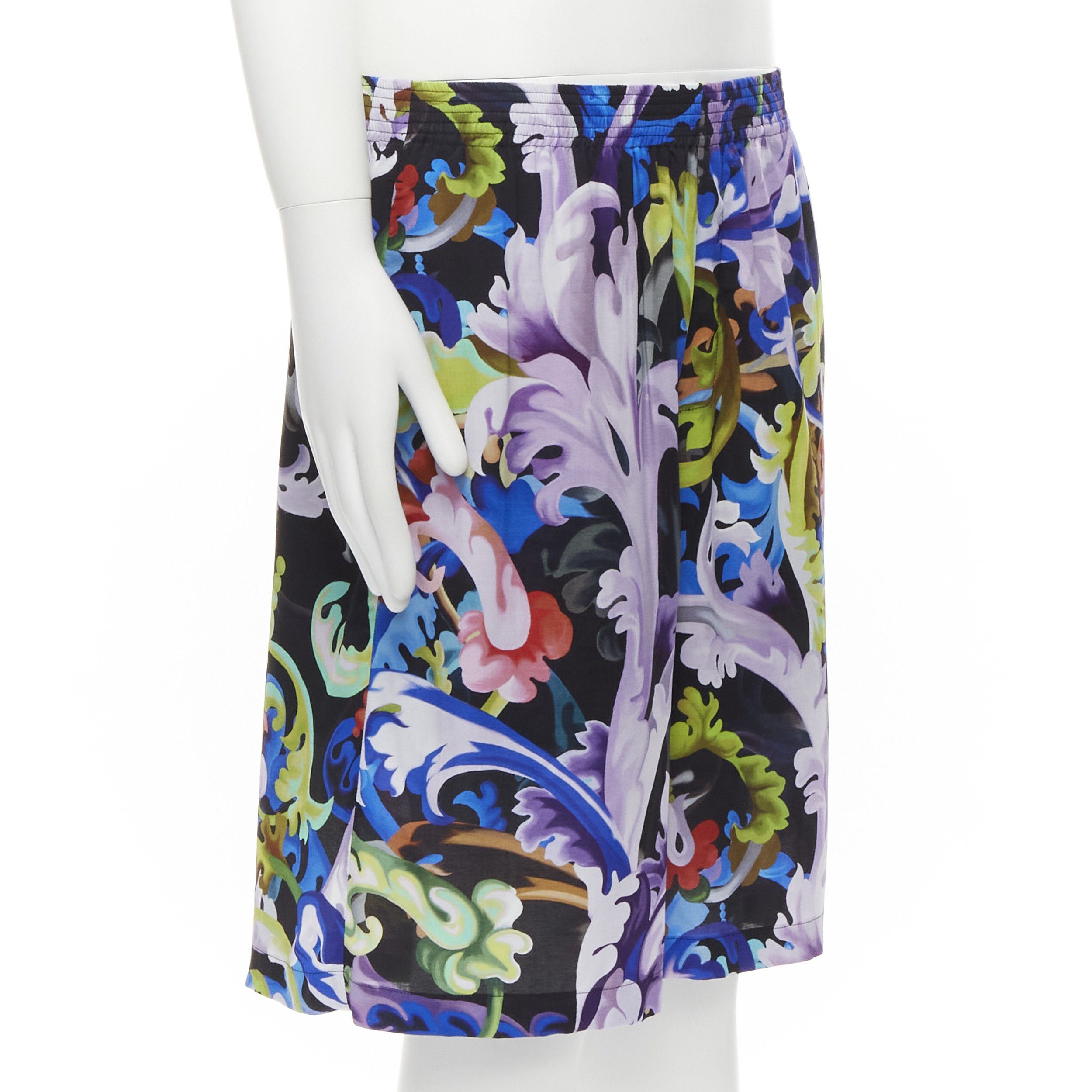 Versace new VERSACE 2021 Runway Baroccoflage floral baroque wide shorts IT48 M Size US 30 / EU 46 - 2 Thumbnail