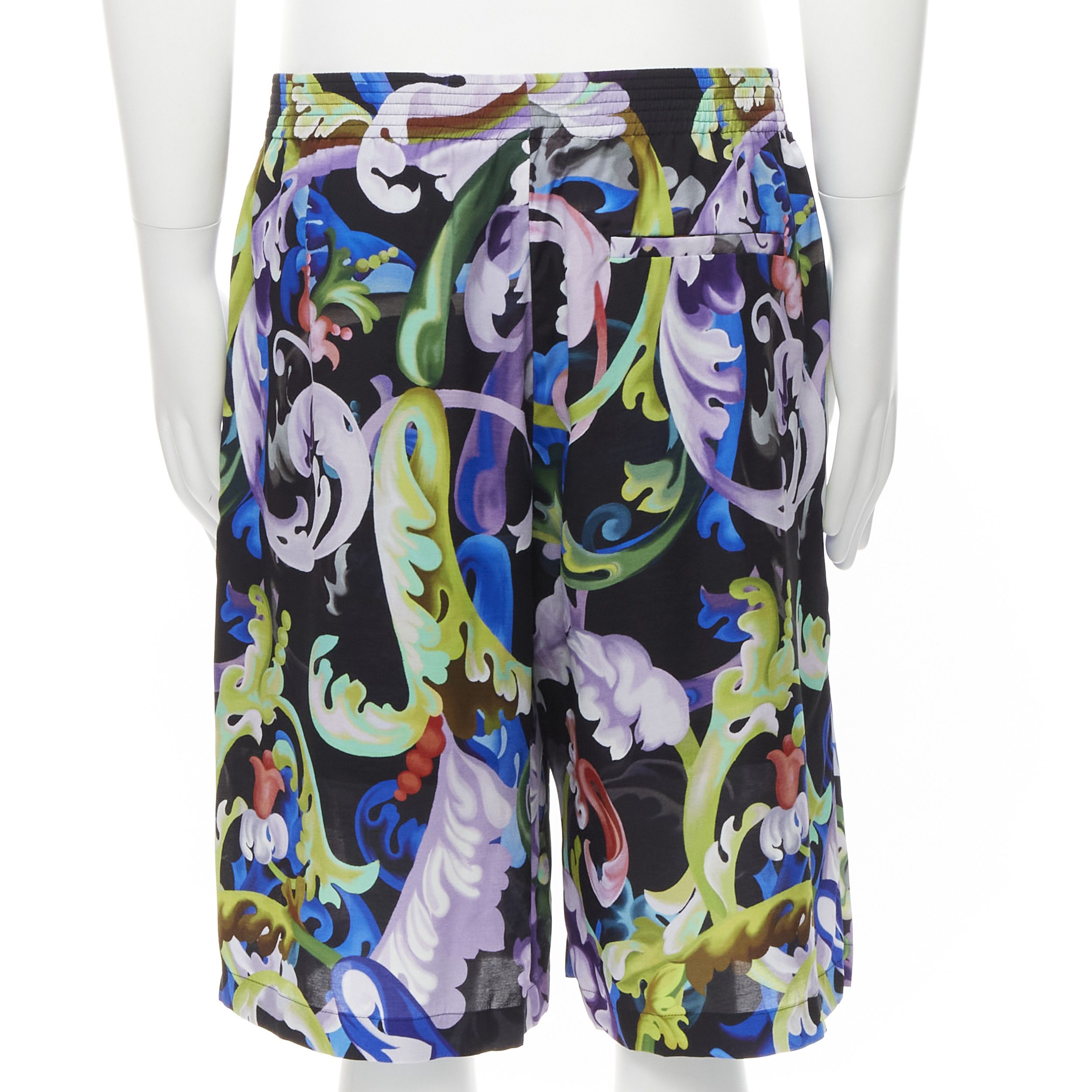 Versace new VERSACE 2021 Runway Baroccoflage floral baroque wide shorts IT48 M Size US 30 / EU 46 - 4 Thumbnail