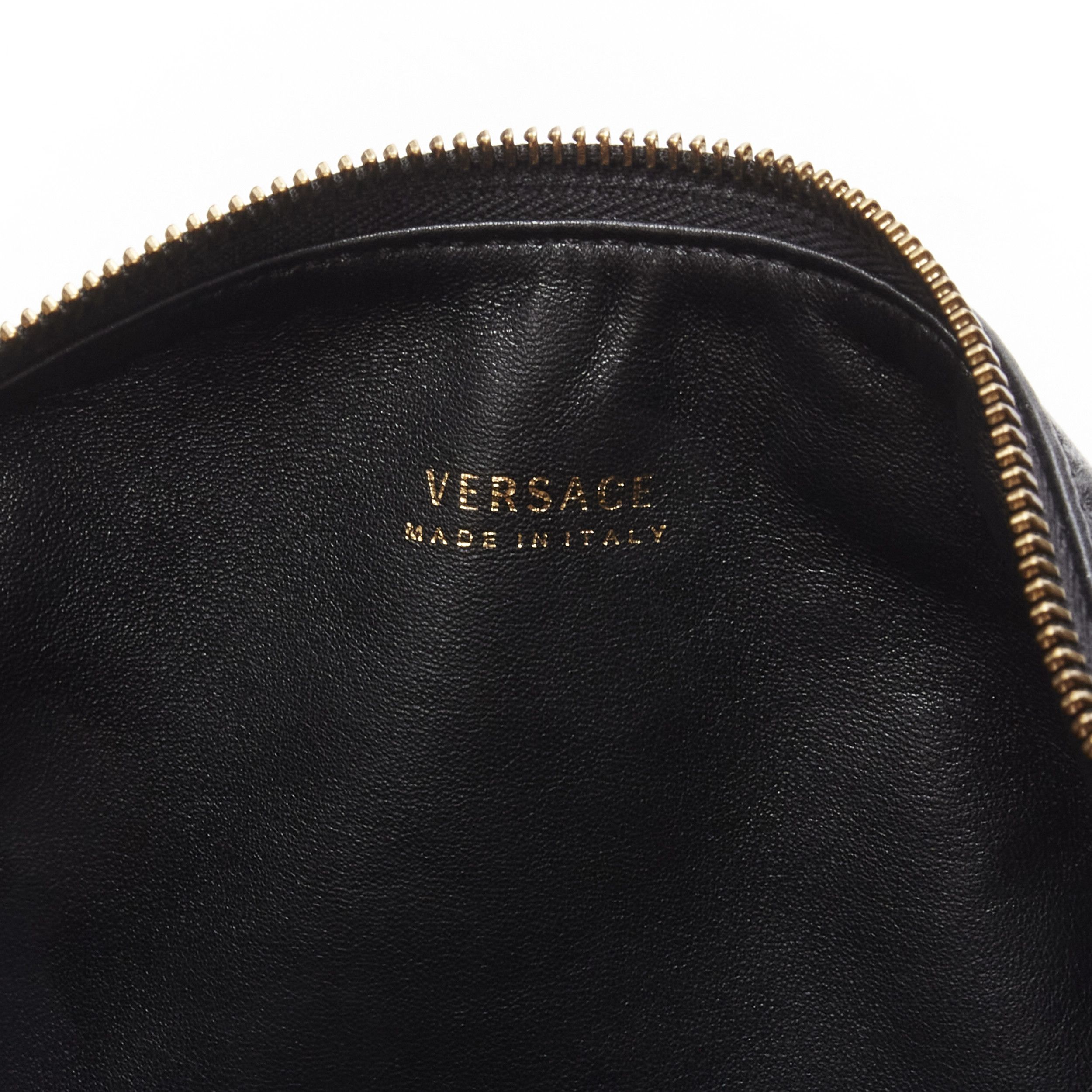 Versace new VERSACE Runway black medusa lamb leather gold tone chain hobo top handle bag Size ONE SIZE - 9 Thumbnail