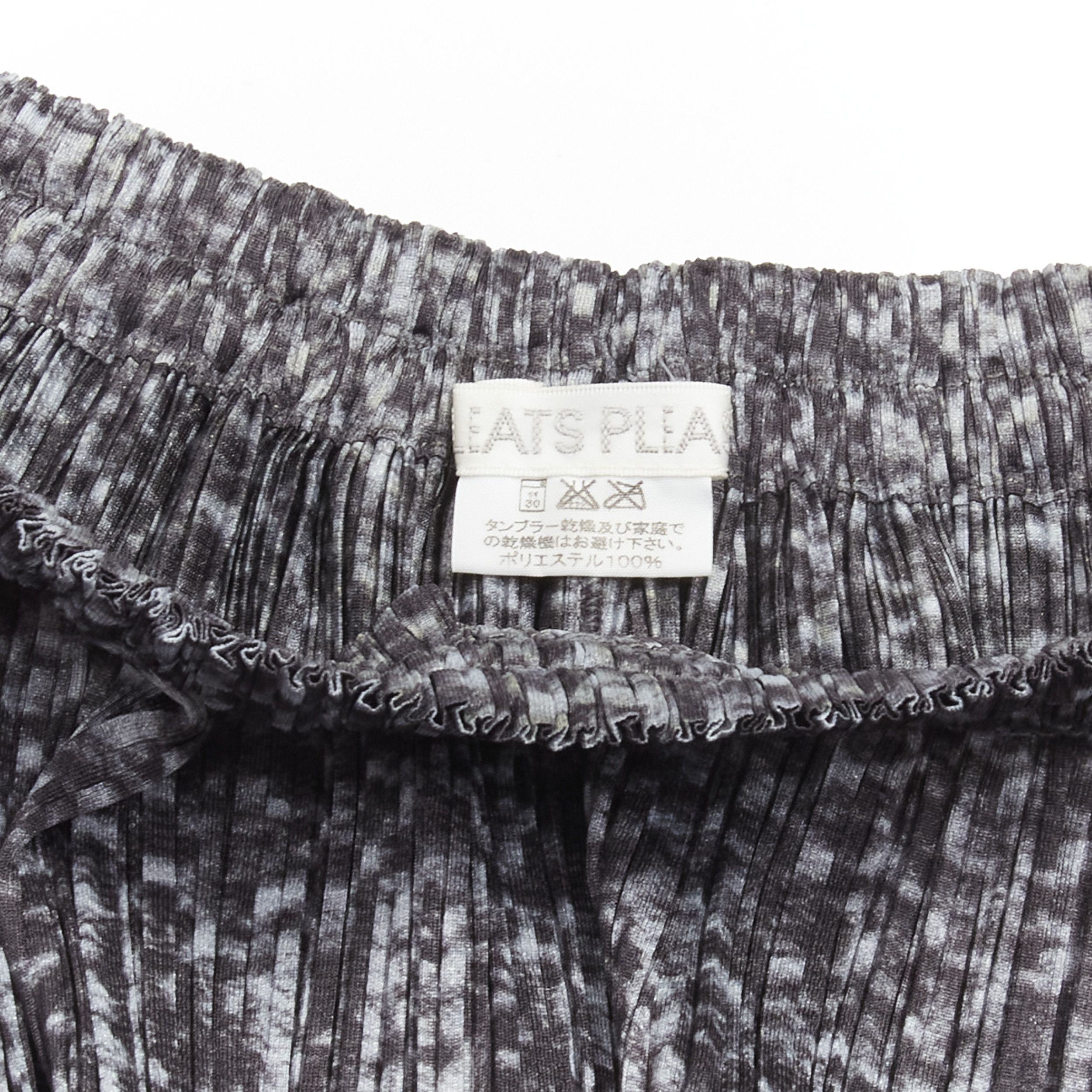 Issey Miyake ISSEY MIYAKE PLEATS PLEASE grey black cable knit print pleated midi skirt JP2 M Size 28" / US 6 / IT 42 - 8 Thumbnail