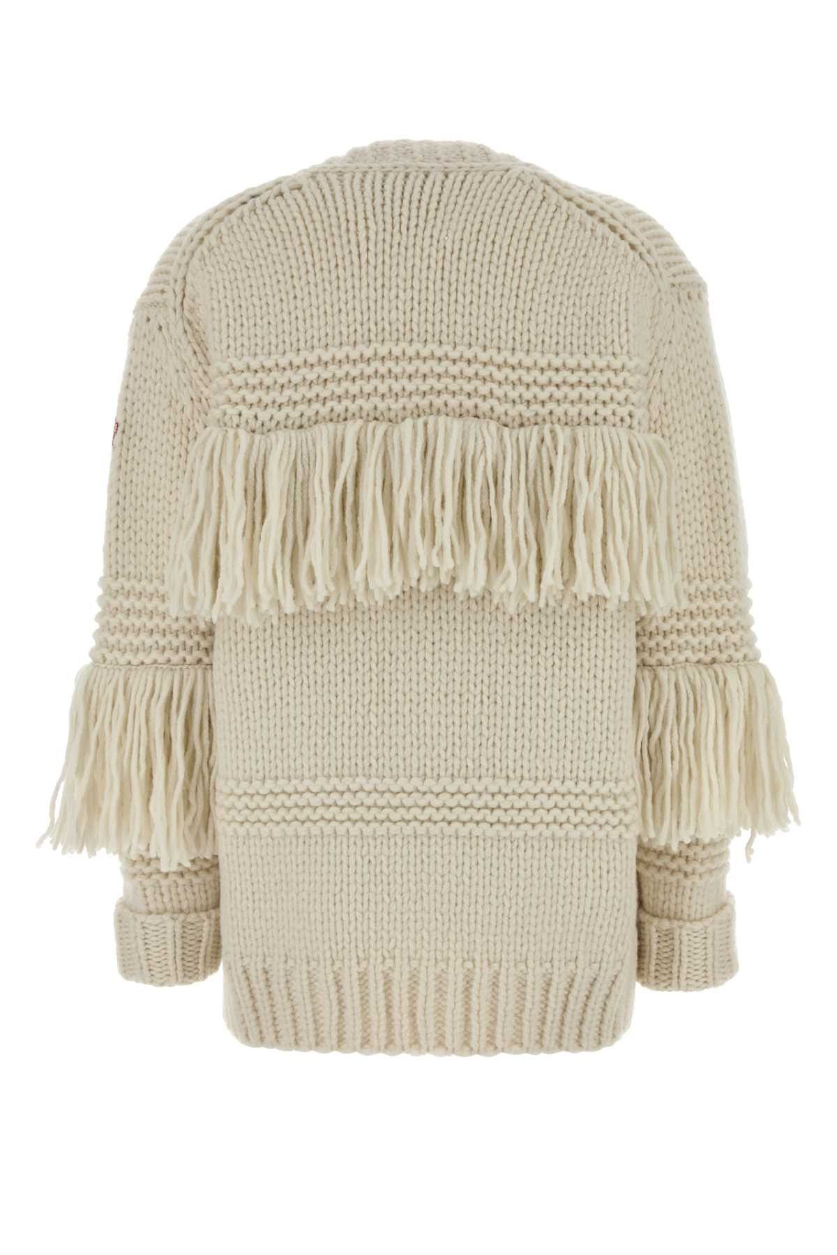 Moncler Grenoble Ivory Crochet Oversize Cardigan Size M / US 6-8 / IT 42-44 - 2 Thumbnail