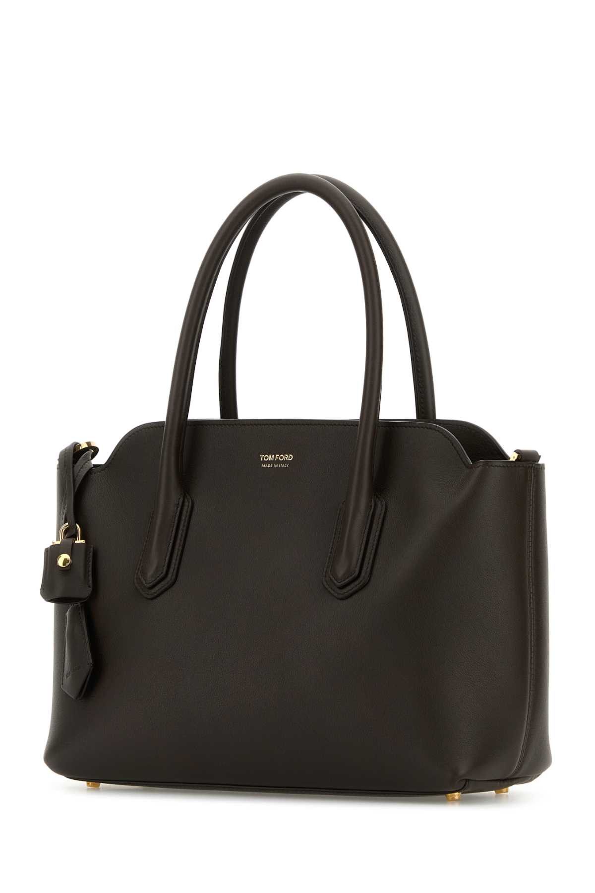 Tom Ford Chocolate Leather Handbag Size ONE SIZE - 2 Thumbnail