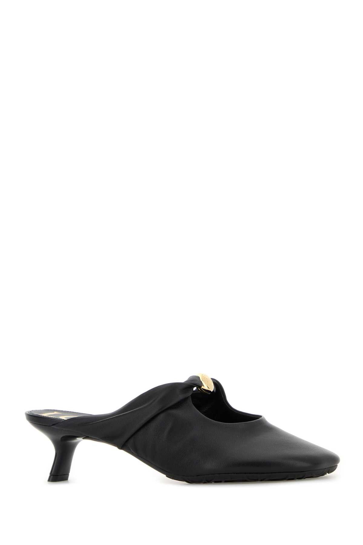 Loewe Black Nappa Leather Pebble Mules Size US 11 / IT 41 - 2 Thumbnail