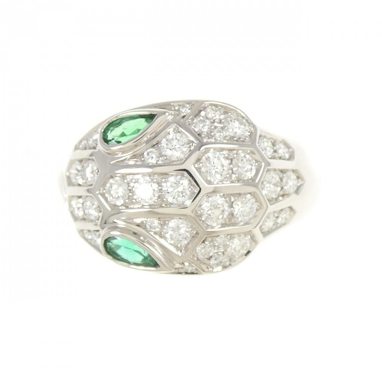 Bvlgari Bvlgari Bvlgari Serpenti 750 White Gold Ring Size 20 Metal Ring 354410 DUTY FREE for USA Size ONE SIZE - 2 Thumbnail